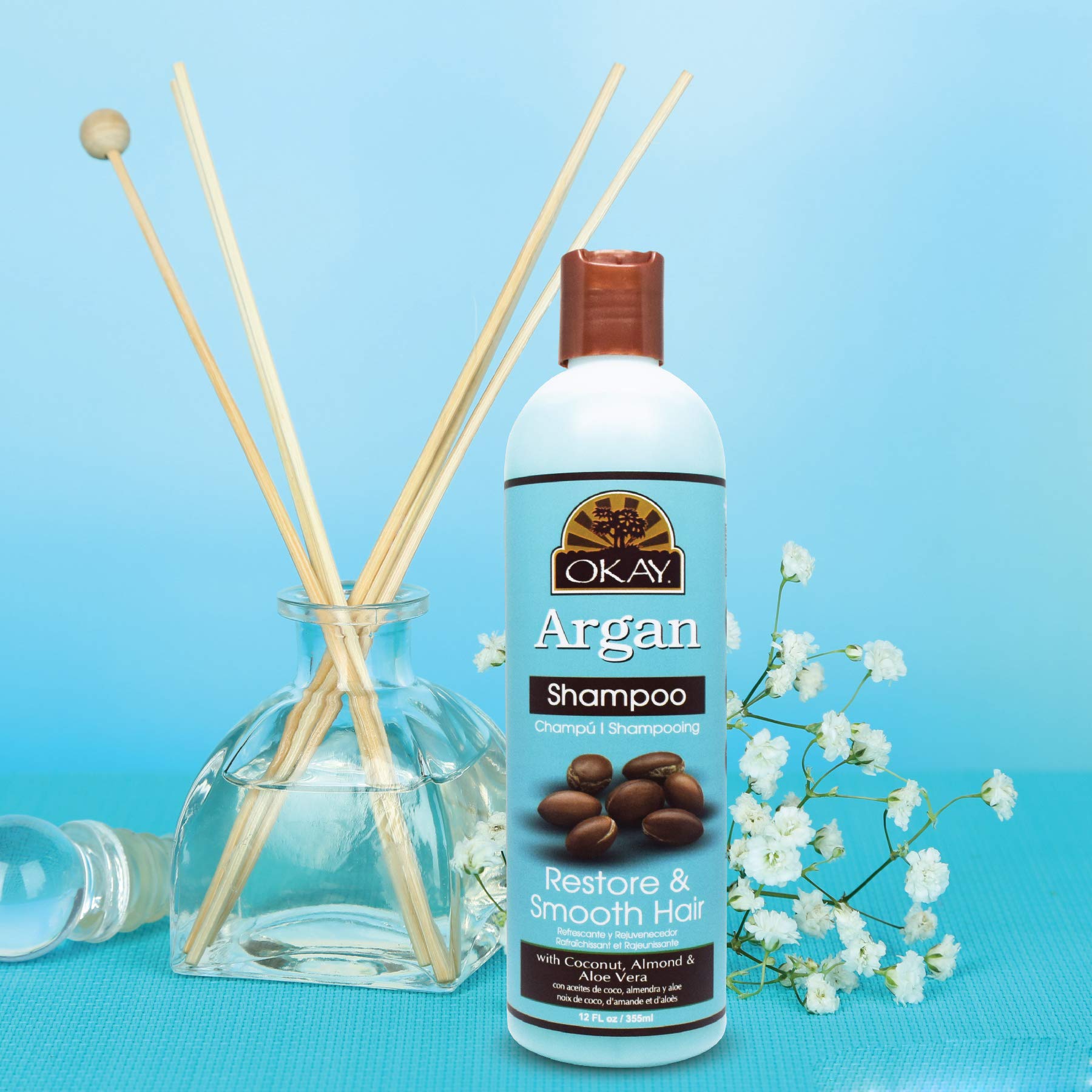 Okay | Argan Shampoo | for All Hair Types Textures | Restore Hydrate and Smooth