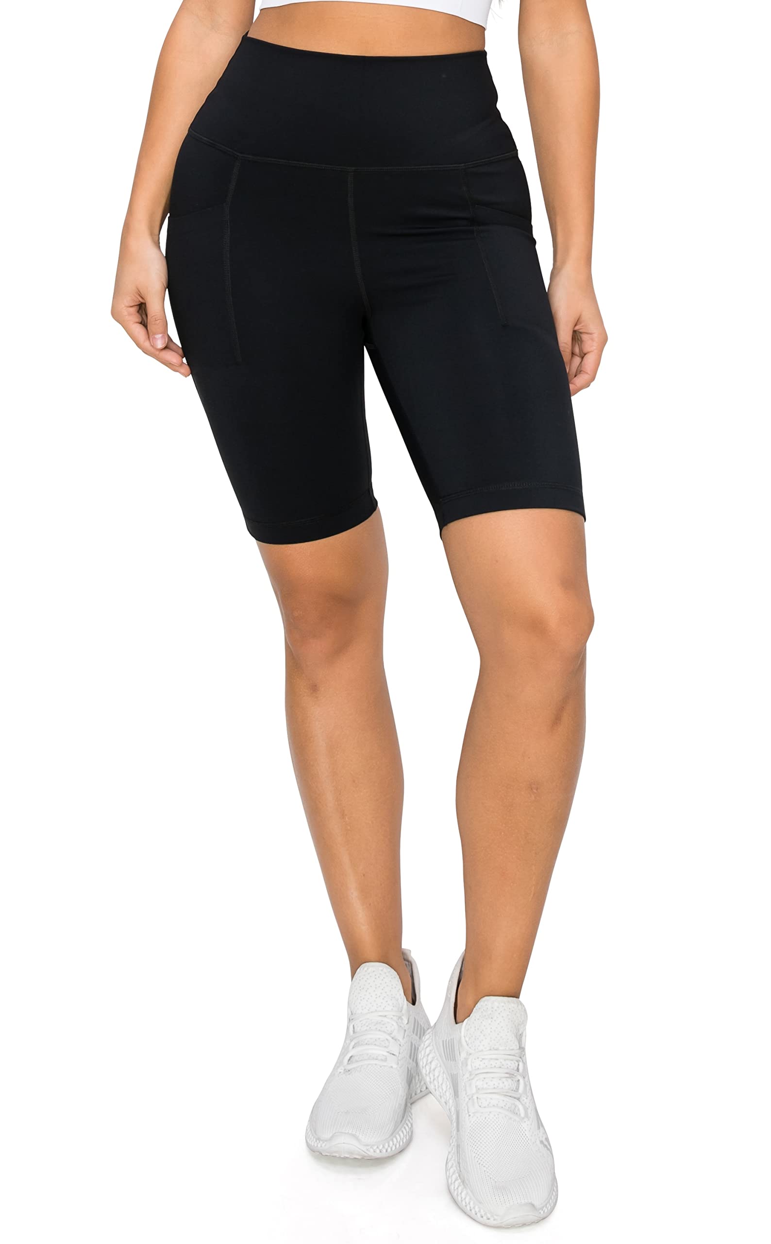 Ing Athletics Biker Shorts High Waisted 8” Inseam 4 Way Stretch Yoga Active