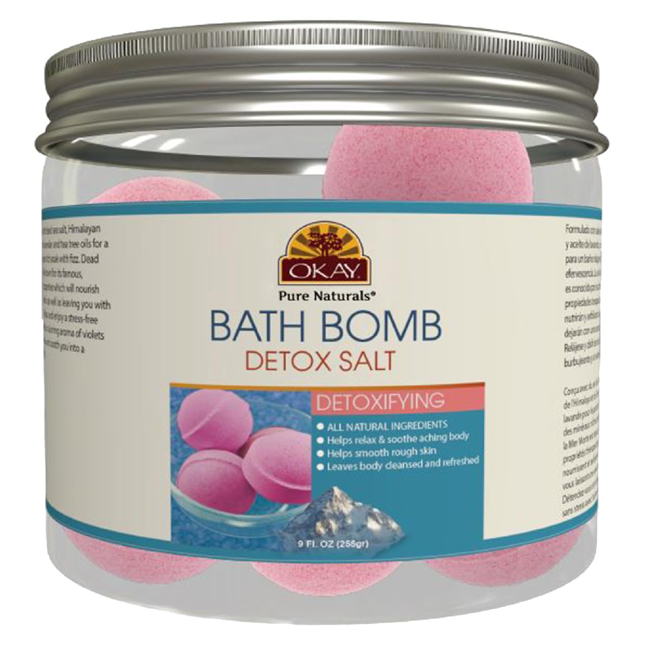 Okay Pure Naturals Detox Salt Bath Bomb / 266 ml (9 oz)