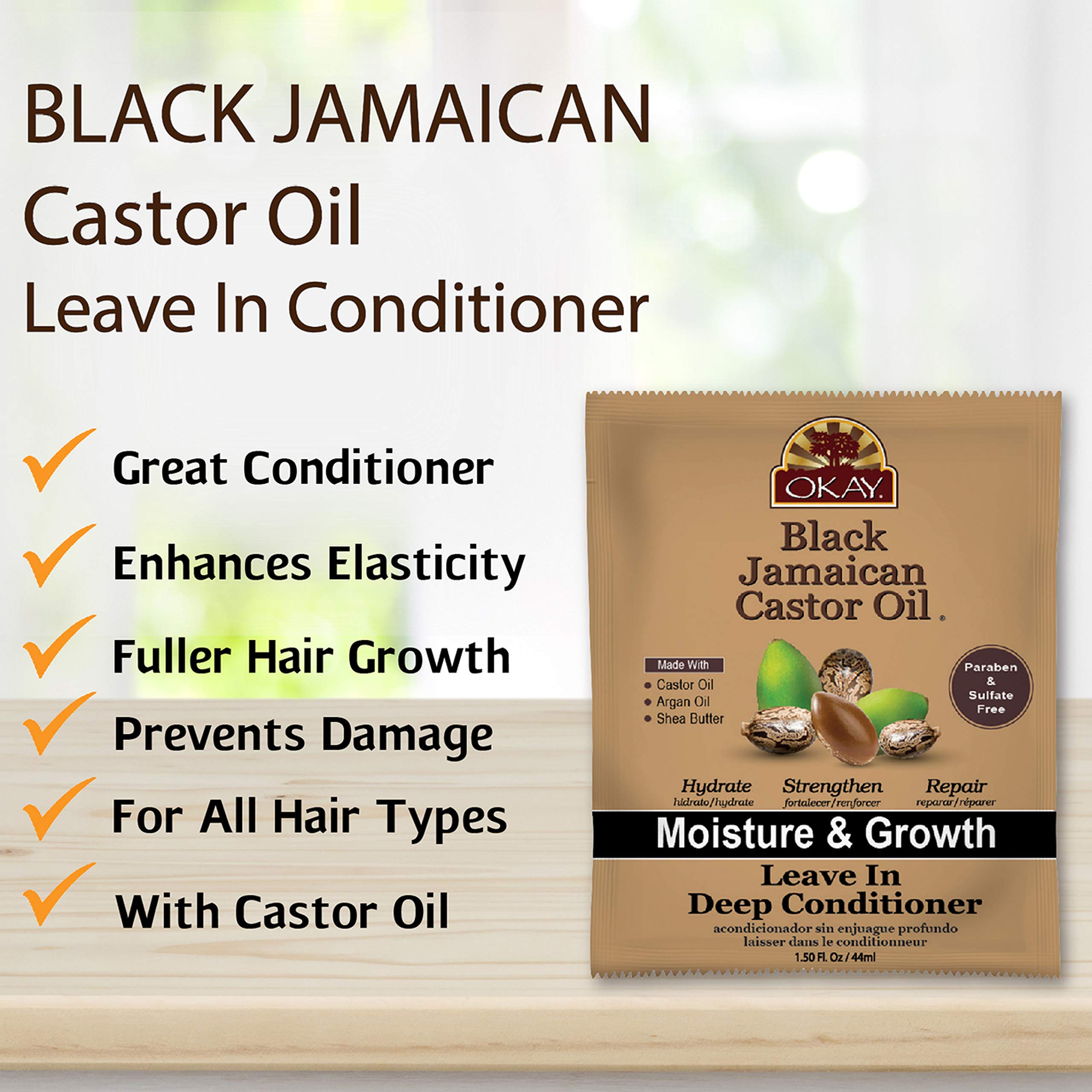Okay Black Jamaican Leave In Conditioner for Stronger Hydrated and Healthy Hair - Thumbnail 2