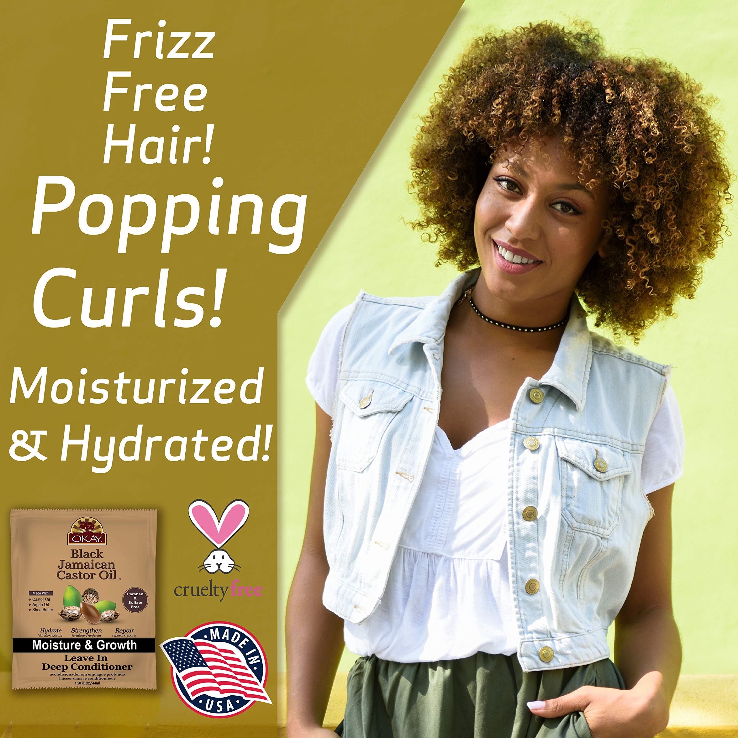 Okay Black Jamaican Leave In Conditioner for Stronger Hydrated and Healthy Hair - Thumbnail 3