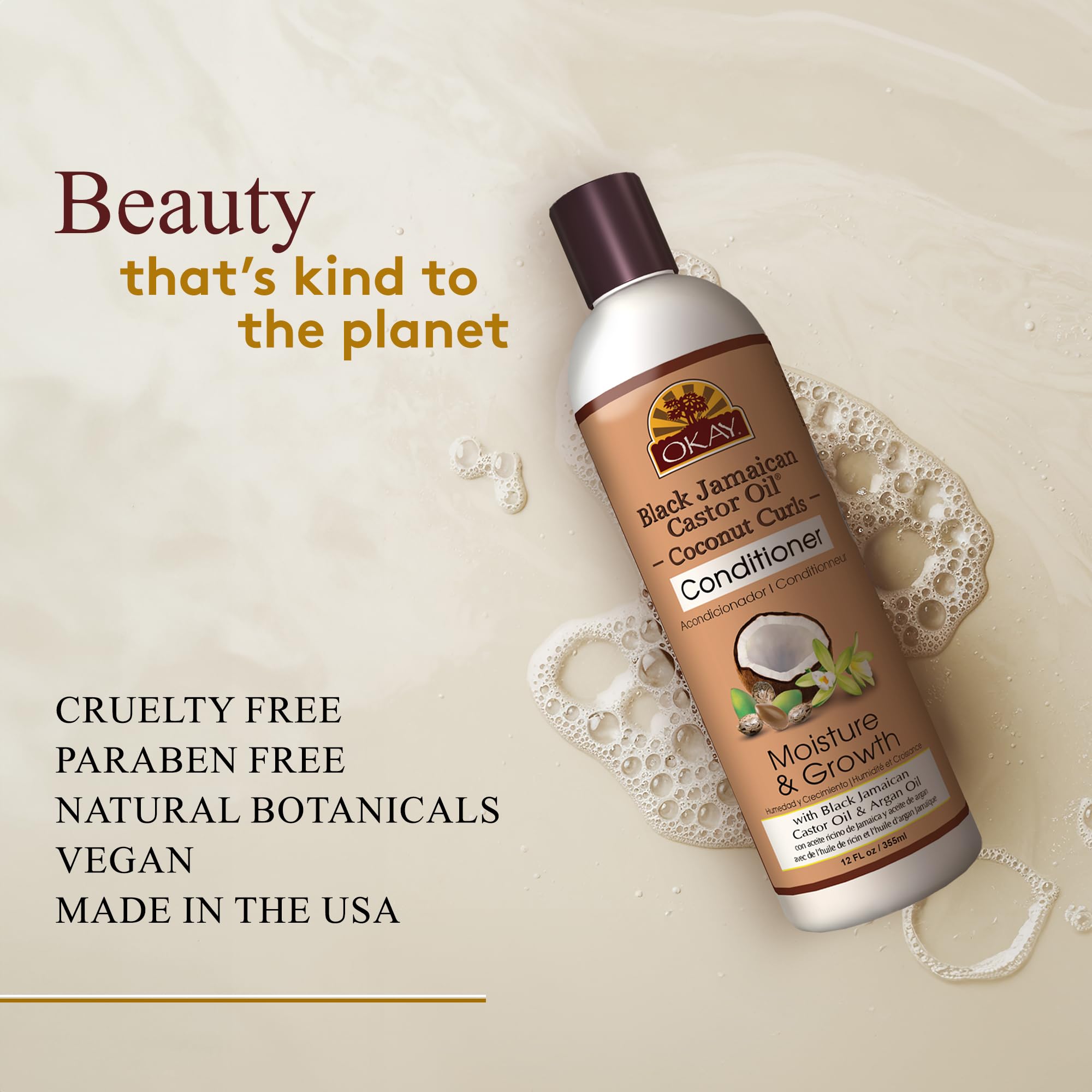 Okay Black Jamaican Castor Oil Coconut Curls Conditioner / 355 ml (12 oz) - Thumbnail 3