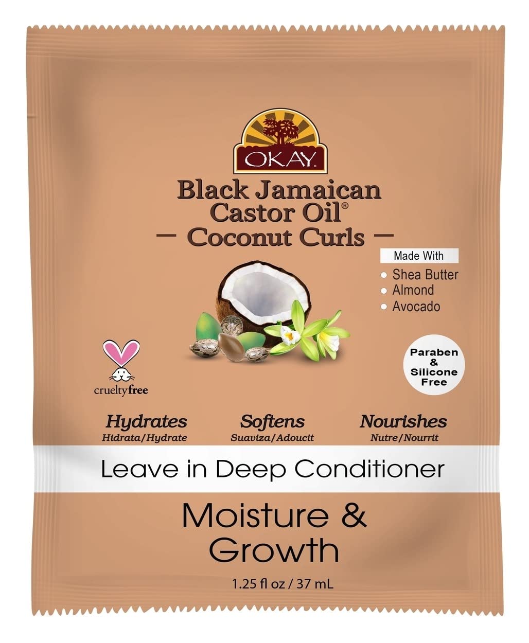 Okay Leave In Deep Cond Pks Castor Oil + Coconut