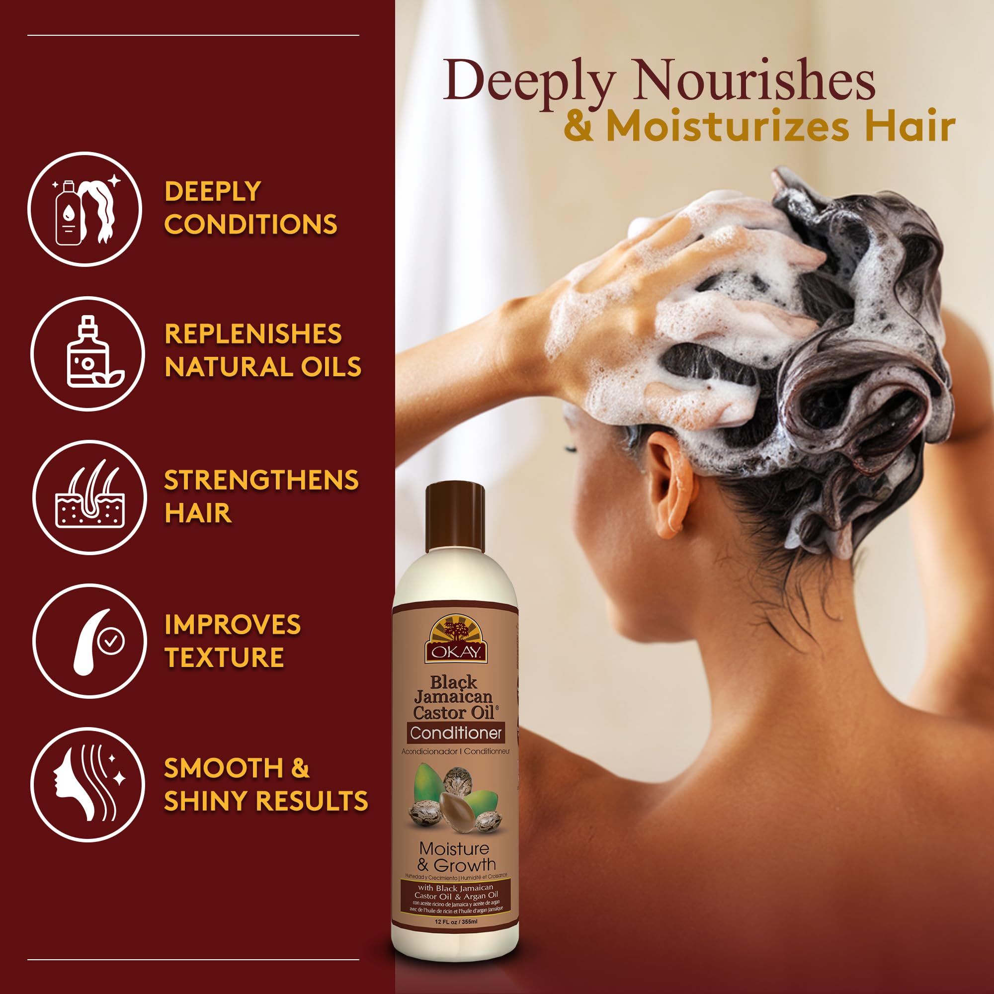 Okay Black Jamaican Castor Oil Conditioner Jamaican Black Castor Oil - Thumbnail 2