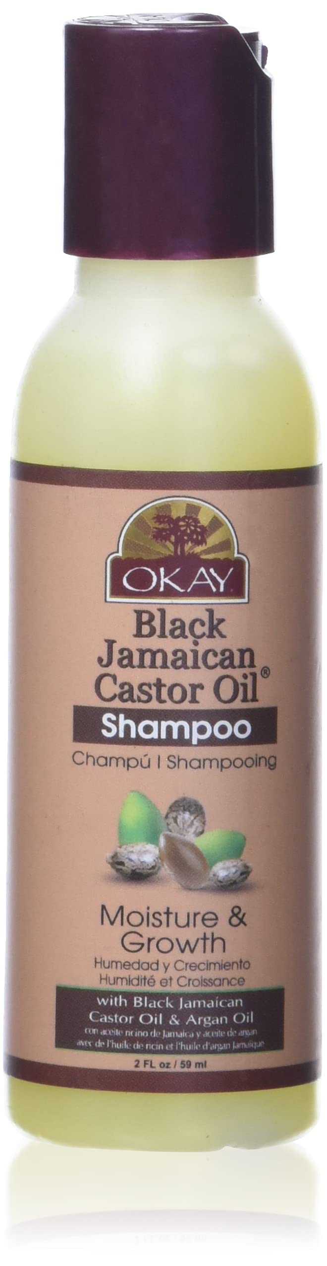 Okay Black Jamaican Castor Oil Moisture Growth Shampoo / 59 ml (2 oz)