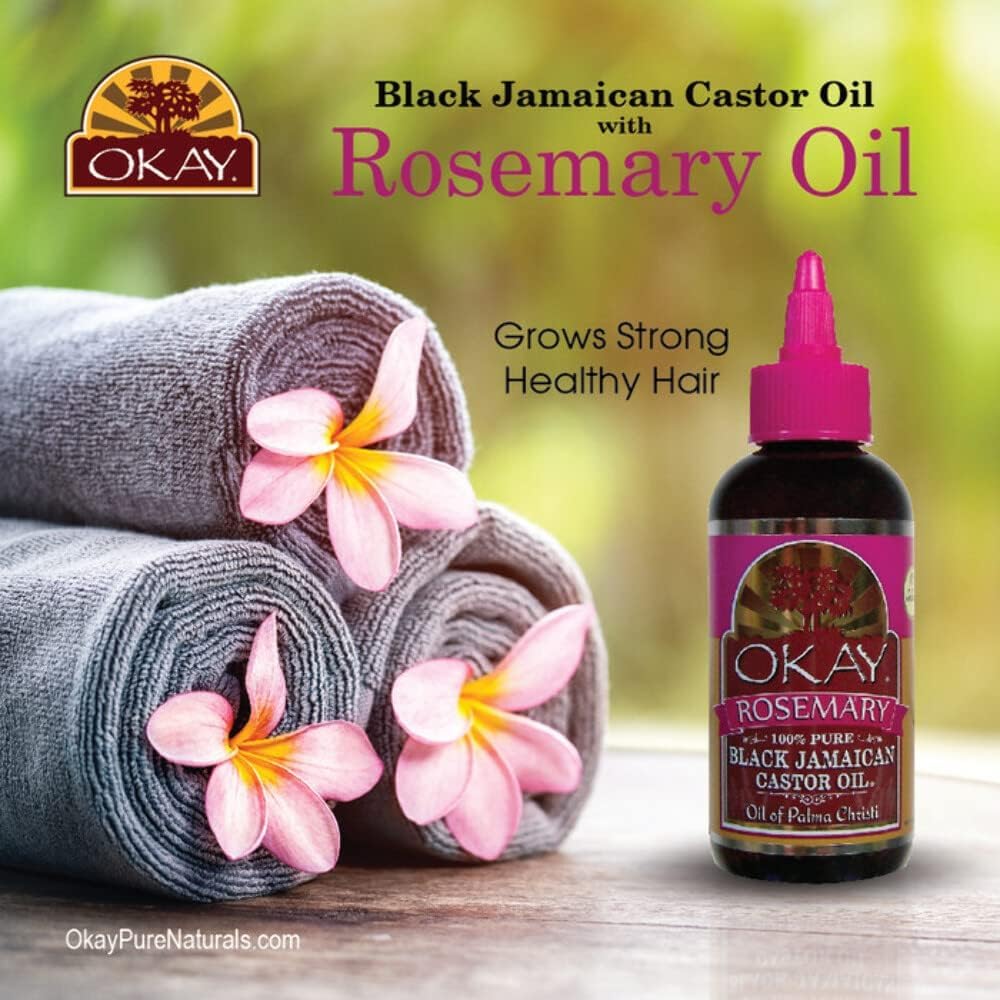 Okay Pure Naturals Black Jamaican Castor Oil With Rosemary / 188 ml (4 oz) - Thumbnail 2