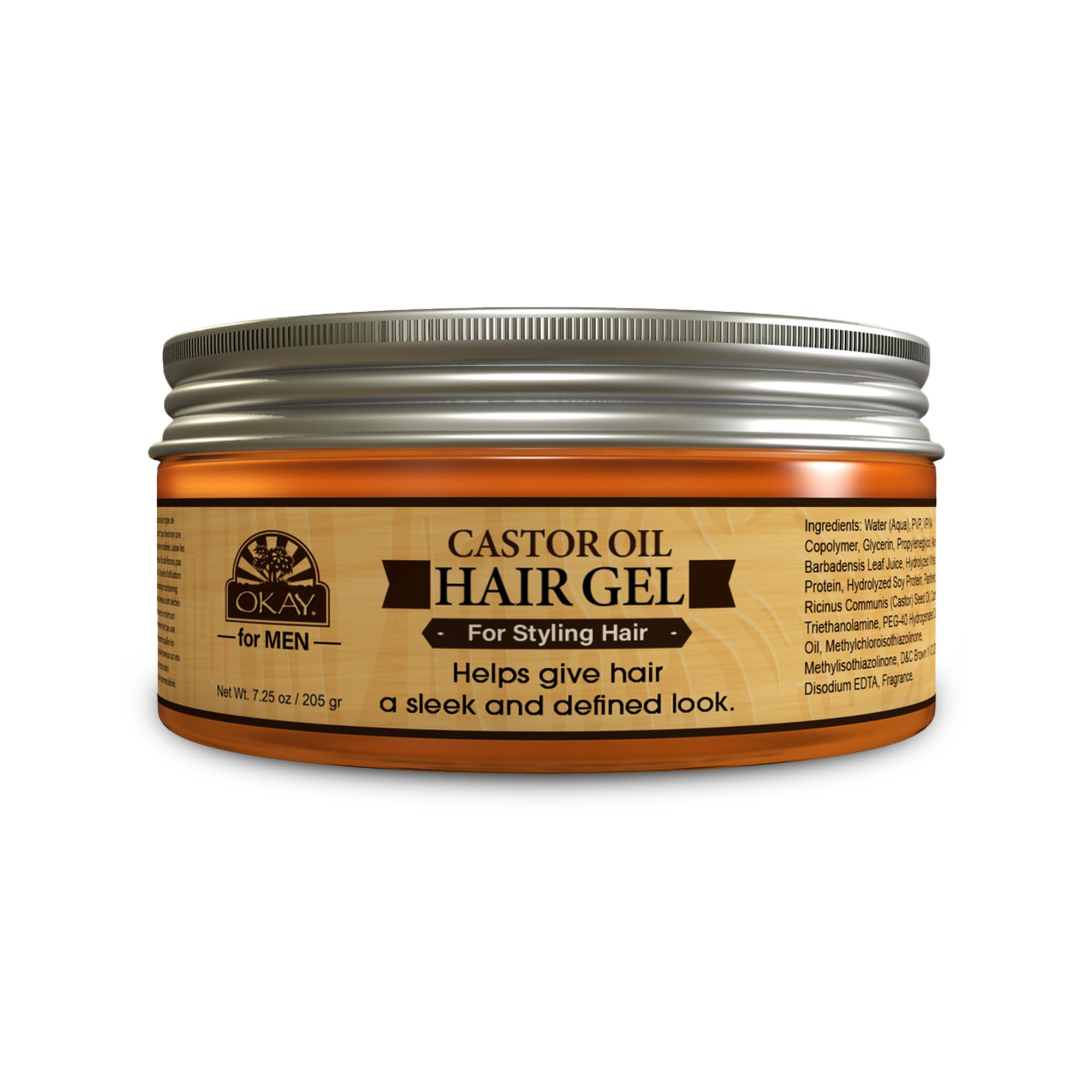 Okay Men Castor Oil Hair Gel Castor Oil Gel Strong Hold Shine Pomade for