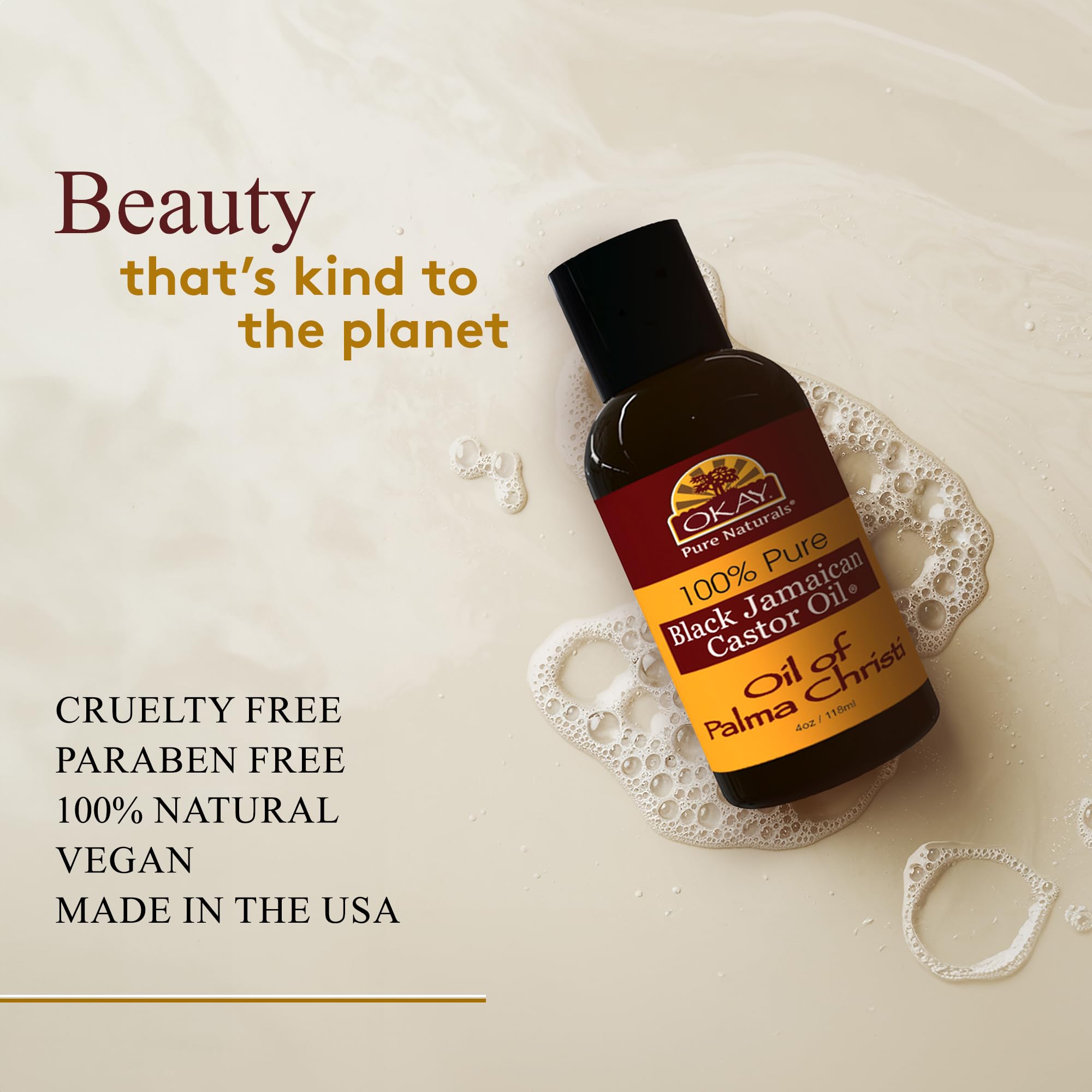 Okay Pure Naturals Black Jamaican Castor Oil Castor Oil for Hair Growth - Thumbnail 3