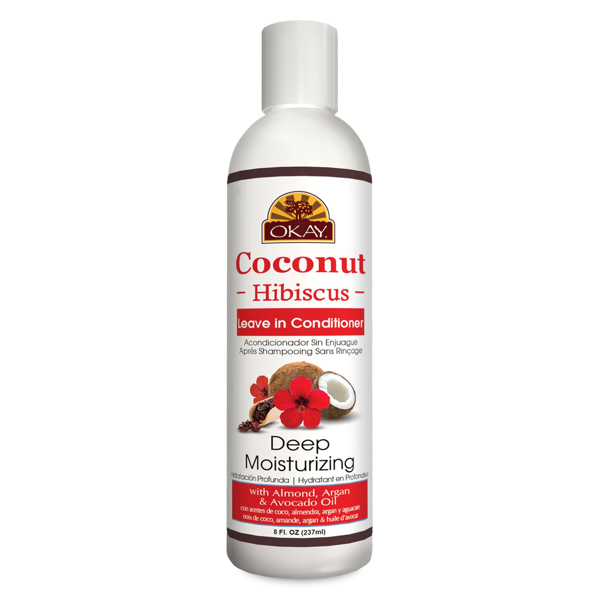 Okay | Coconut Hibiscus Leave In Conditioner | for All Hair Types Textures |