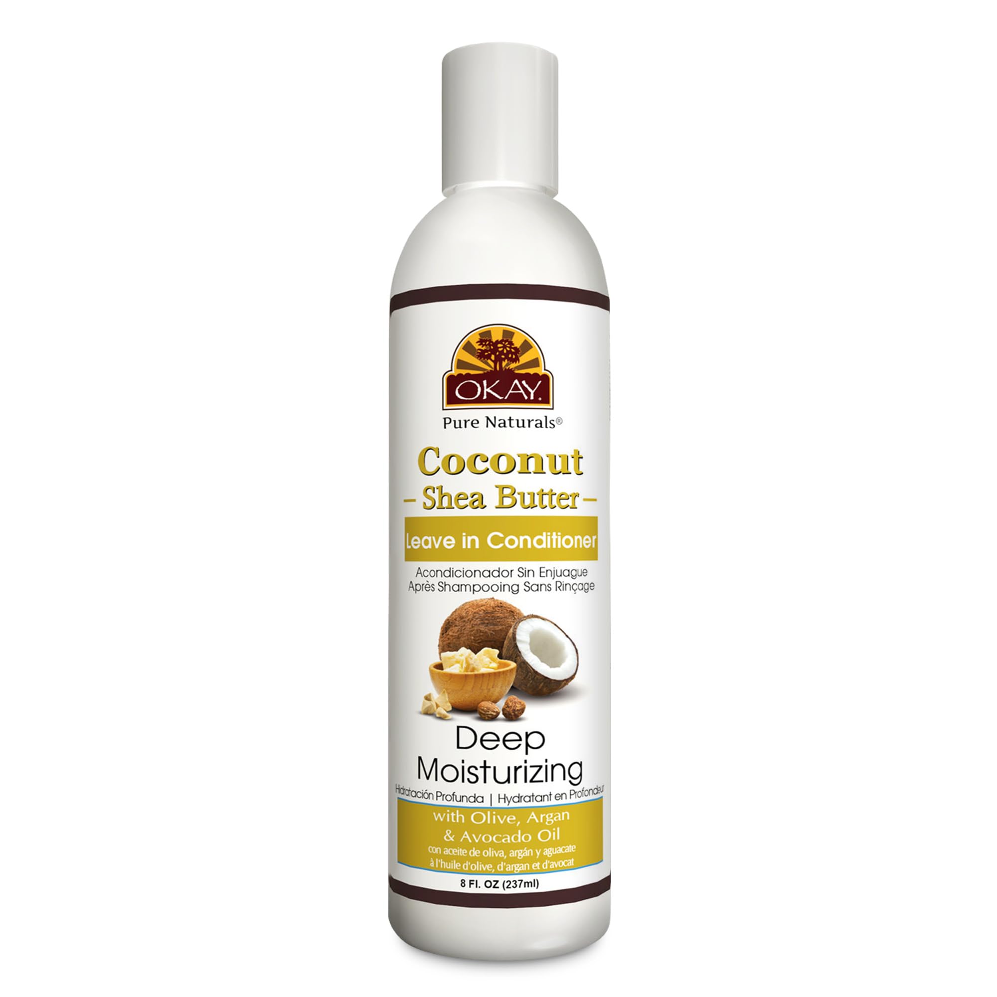 Okay | Coconut Shea Butter Leave In Conditioner | for All Hair Types Textures |