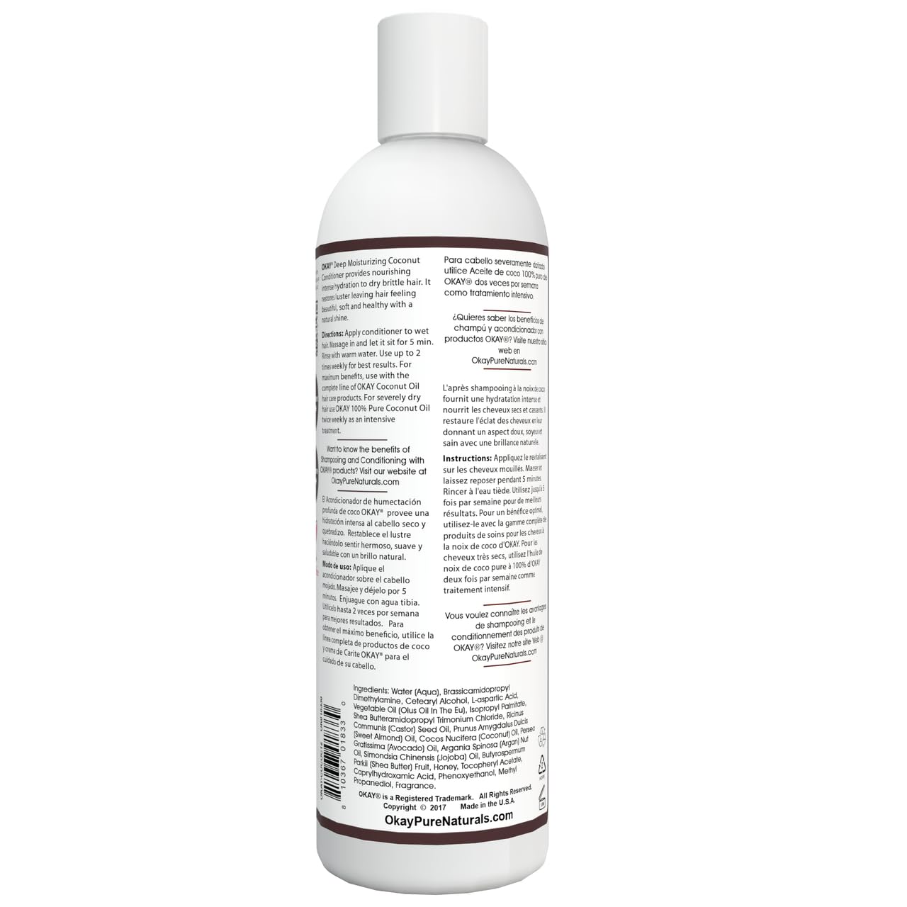 Okay Deep Moisturizing Coconut Conditioner 12 oz - Thumbnail 2