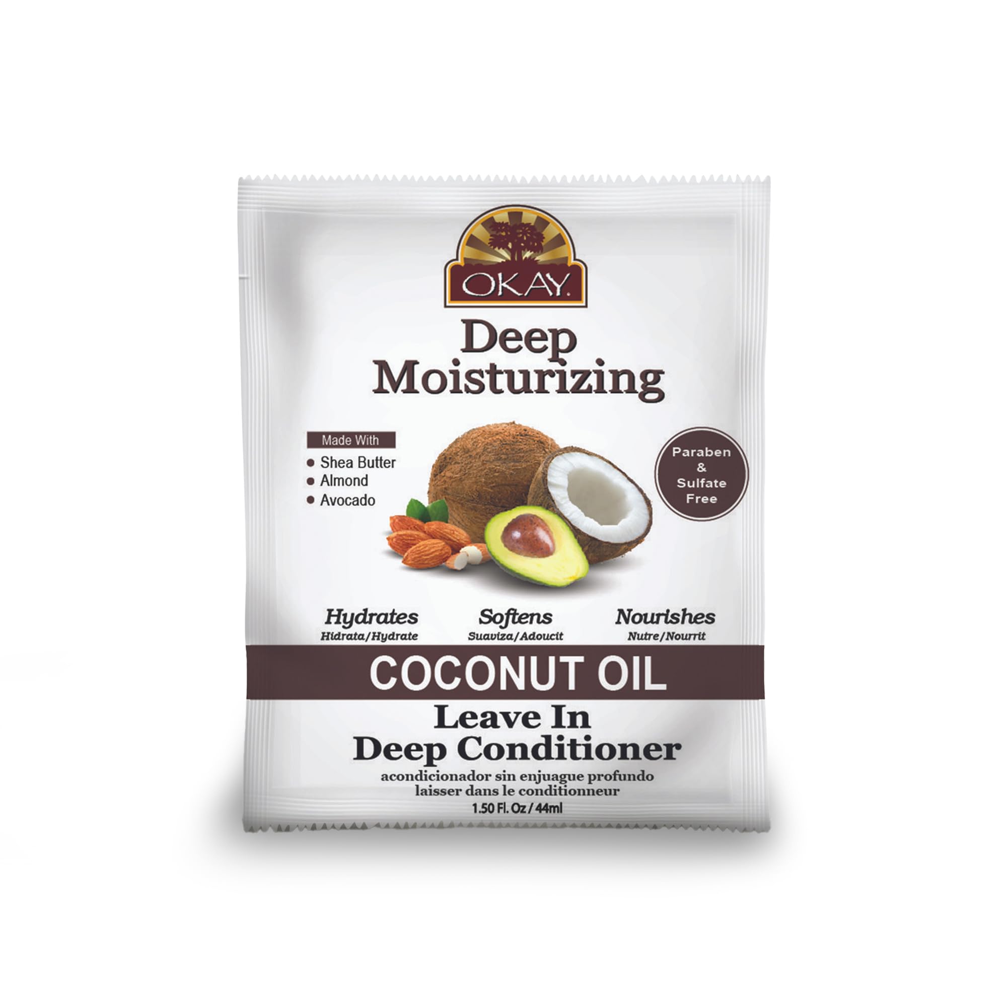 Okay | Coconut Oil Deep Moisturizing Leave In Conditioner | for All Hair Types