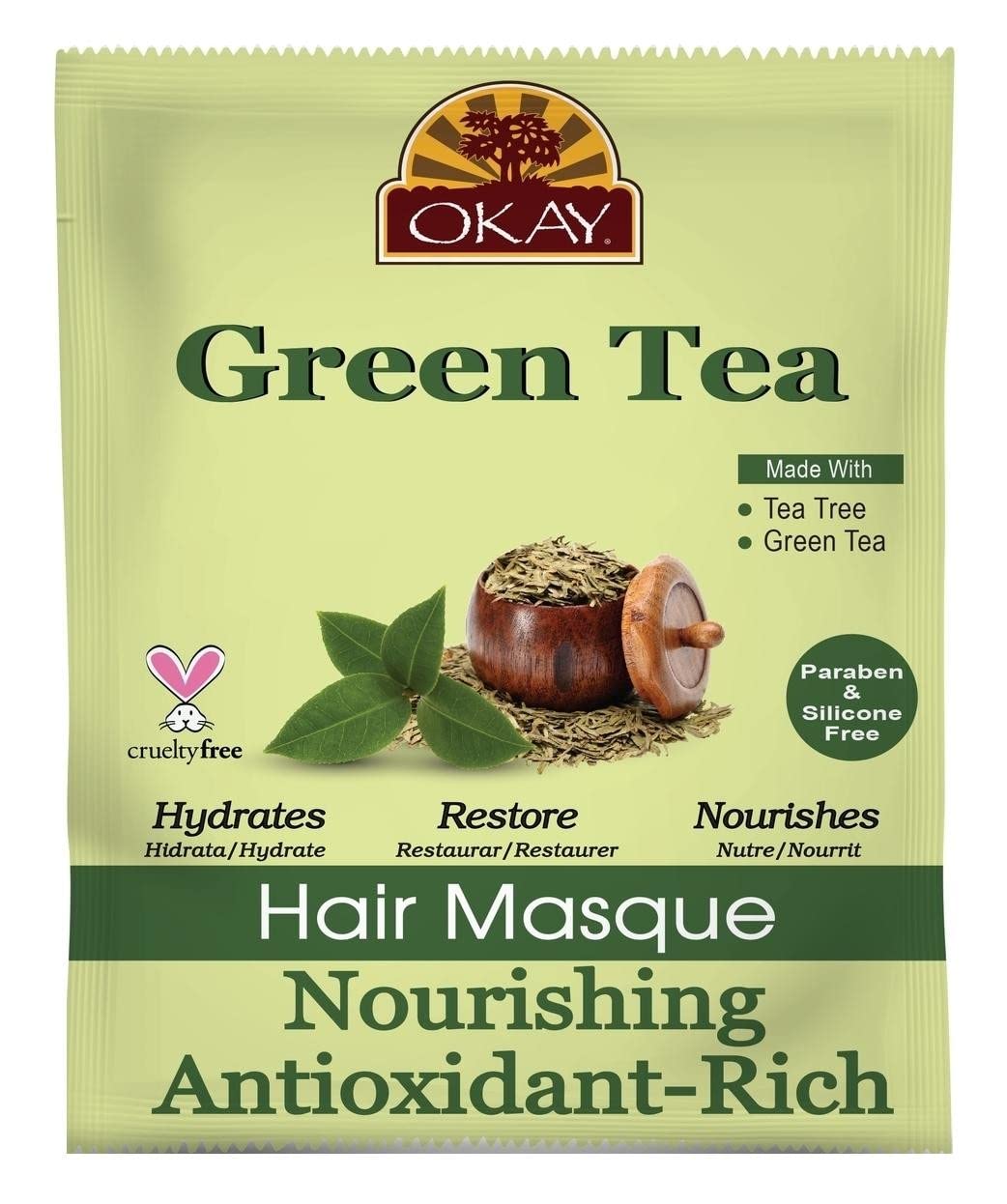 Okay Hair Masque Packettes Green Tea