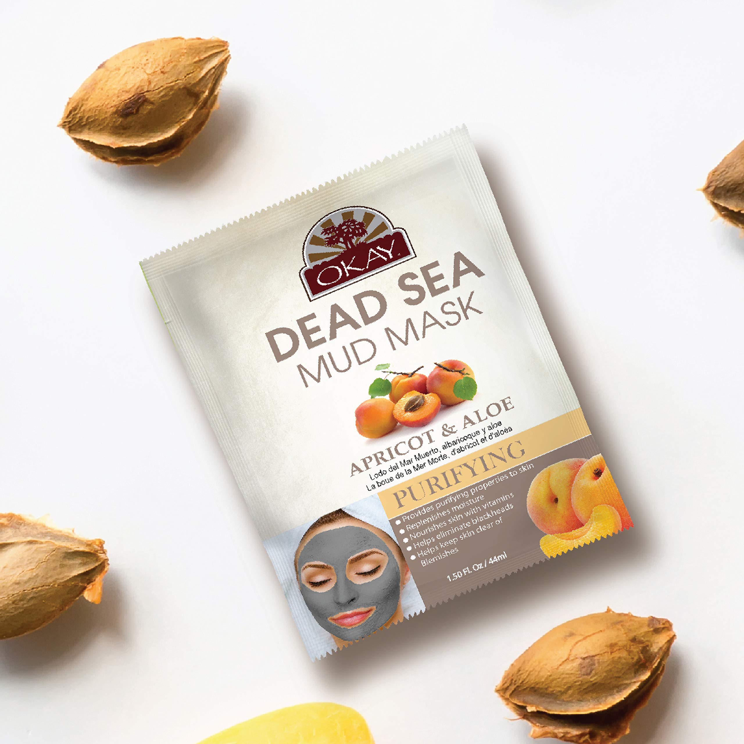 Okay Healing Clay Mask Apricot|provides Purifying Properties To - Thumbnail 3