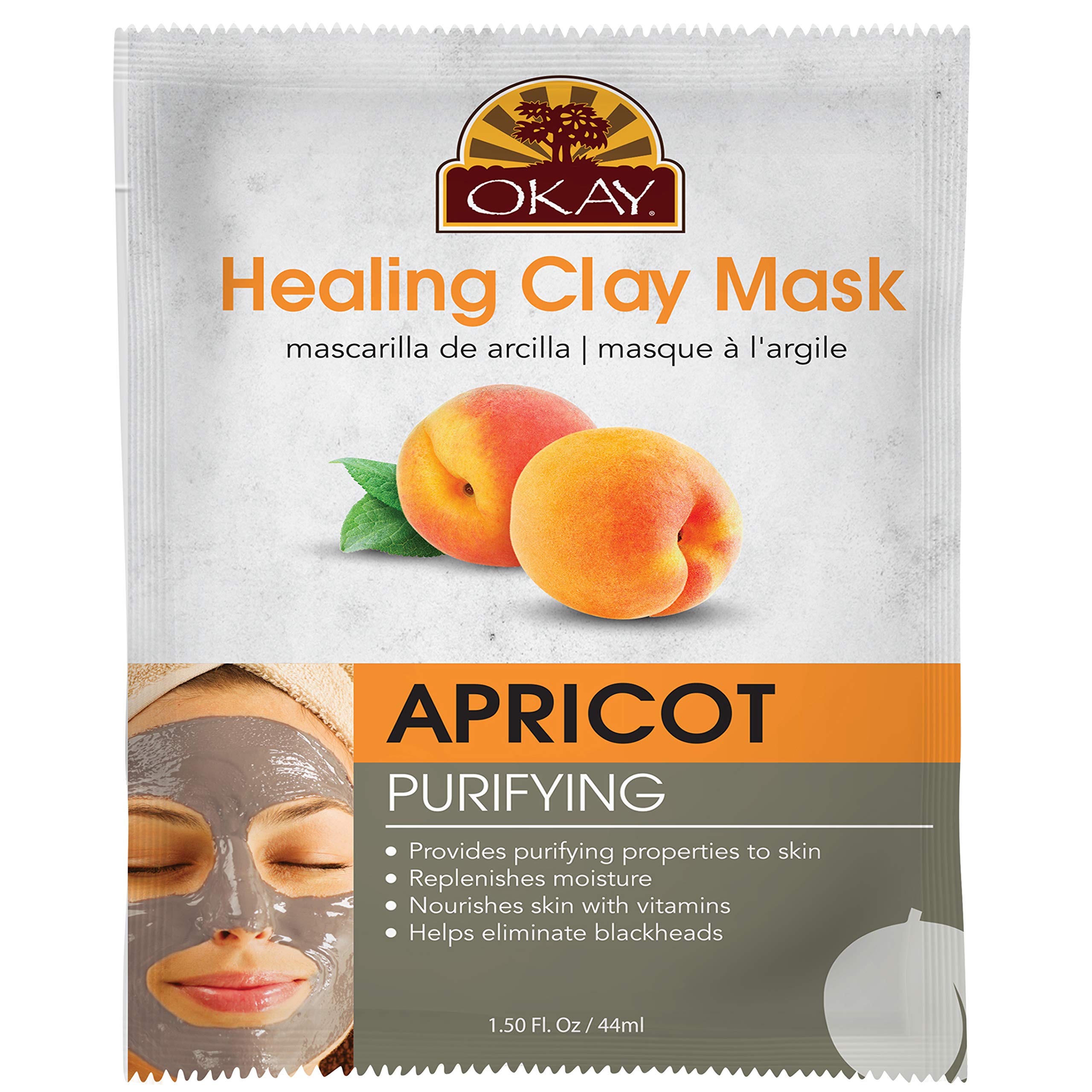 Okay Healing Clay Mask Apricot|provides Purifying Properties To
