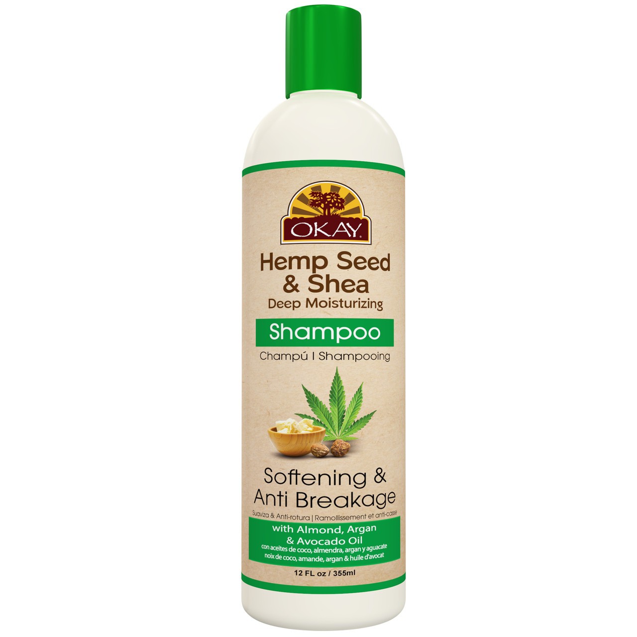 Okay Hemp Shea Deep Shampoo 12 oz - Thumbnail 2
