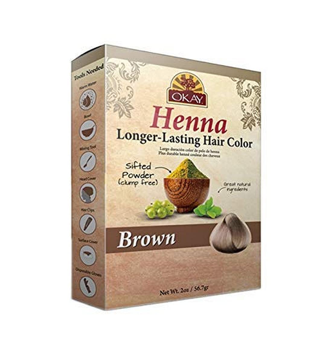 Okay Henna Color Brown 2 oz
