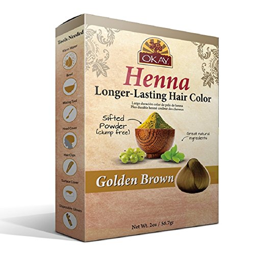 Okay Longer Lasting Henna Color Golden Brown 2 oz - Thumbnail 2