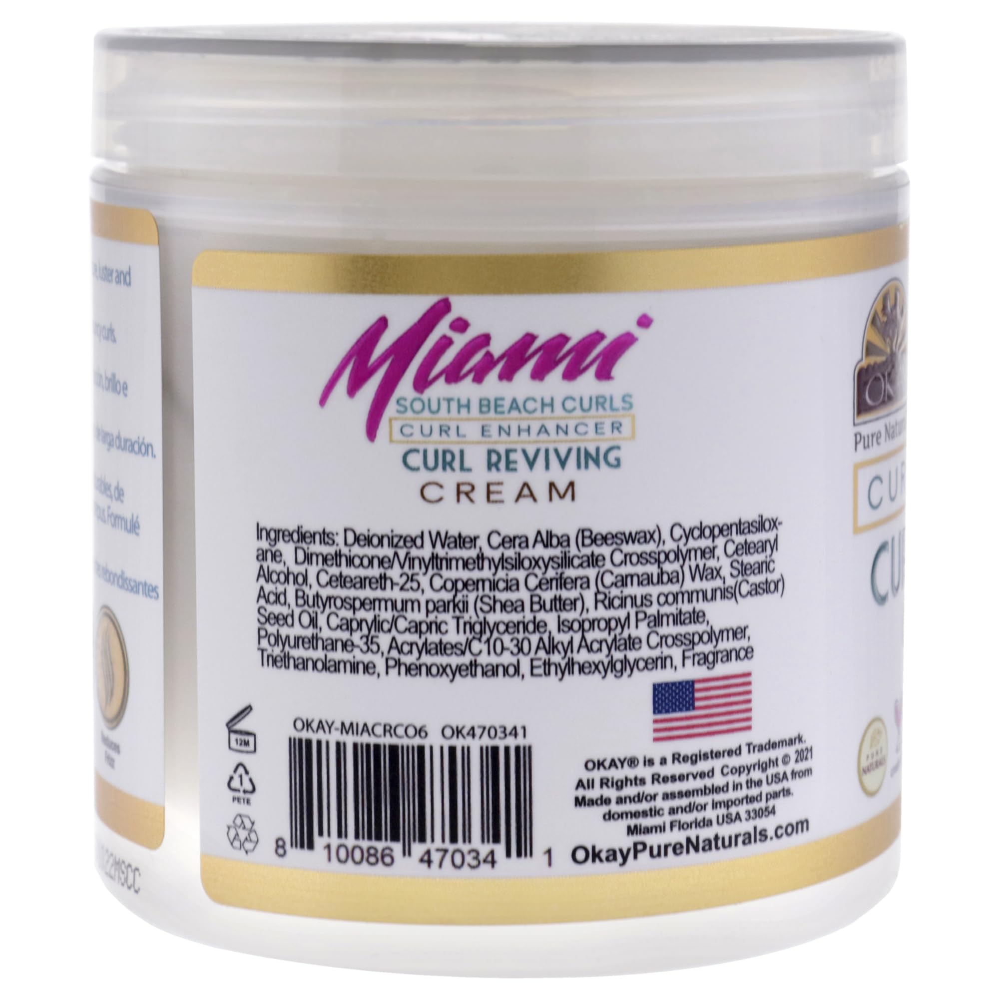 Okay Miami South Beach Curl Reviving Cream / 170 ml (6 oz) - Thumbnail 2