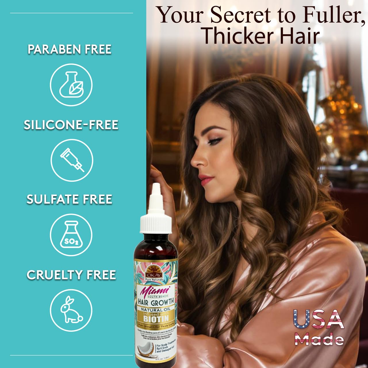 Okay Miami South Beach Natural Oil / 118 ml (4 oz) - Thumbnail 2