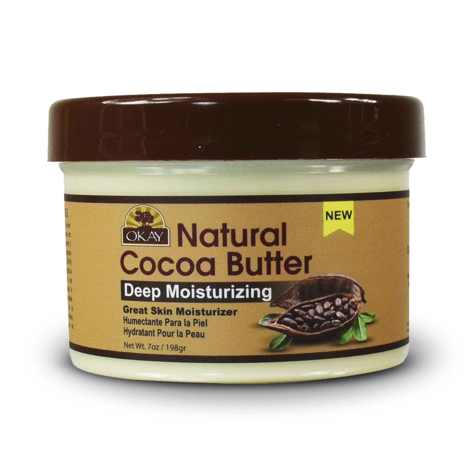 Okay | Natural Cocoa Butter | for Skin Hair | Moisturizes Softens Skin |