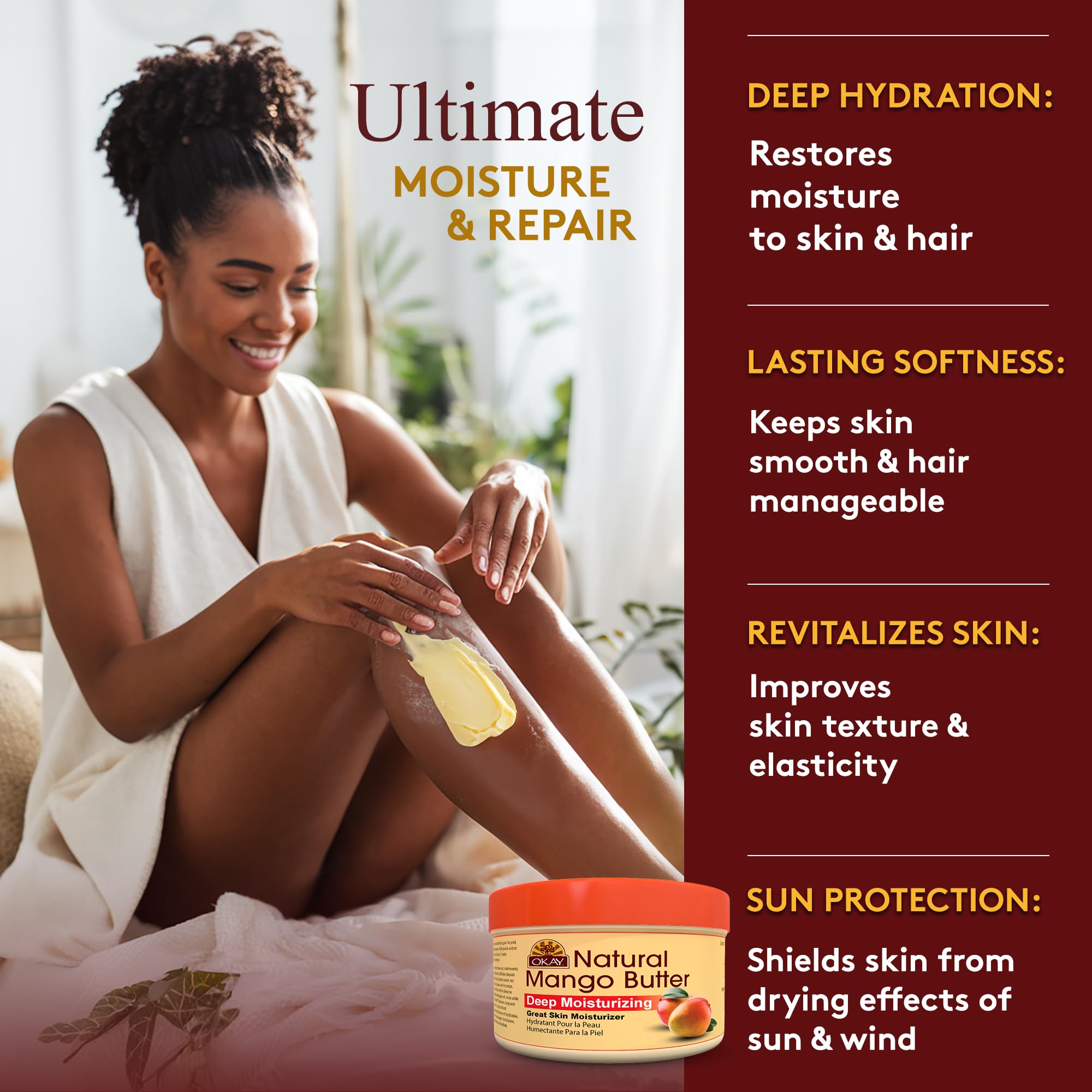 Okay 100% Natural Smooth Mango Butter 7 oz - Thumbnail 2