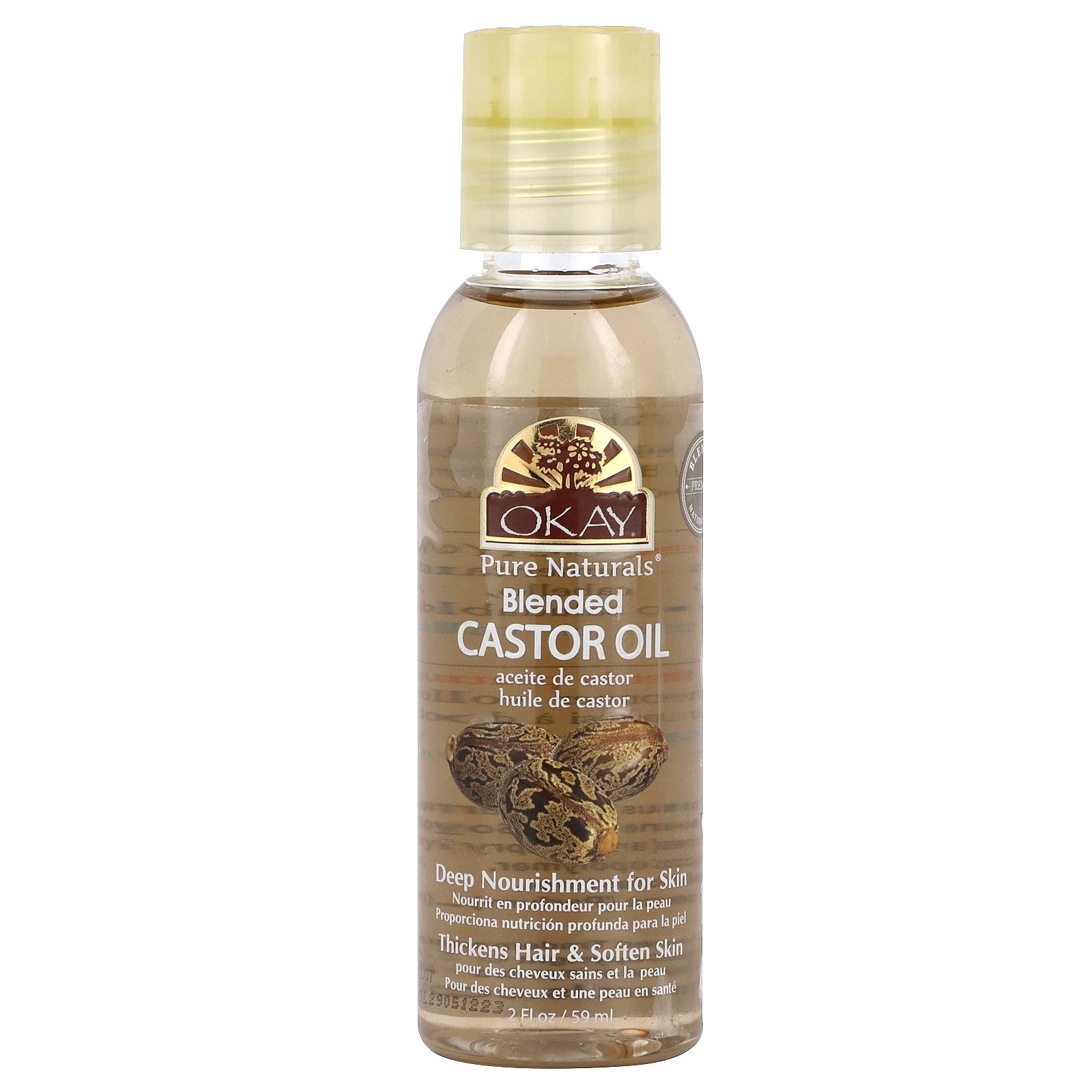 Okay 100% Castor Oil for Hair Skin Body 2 oz