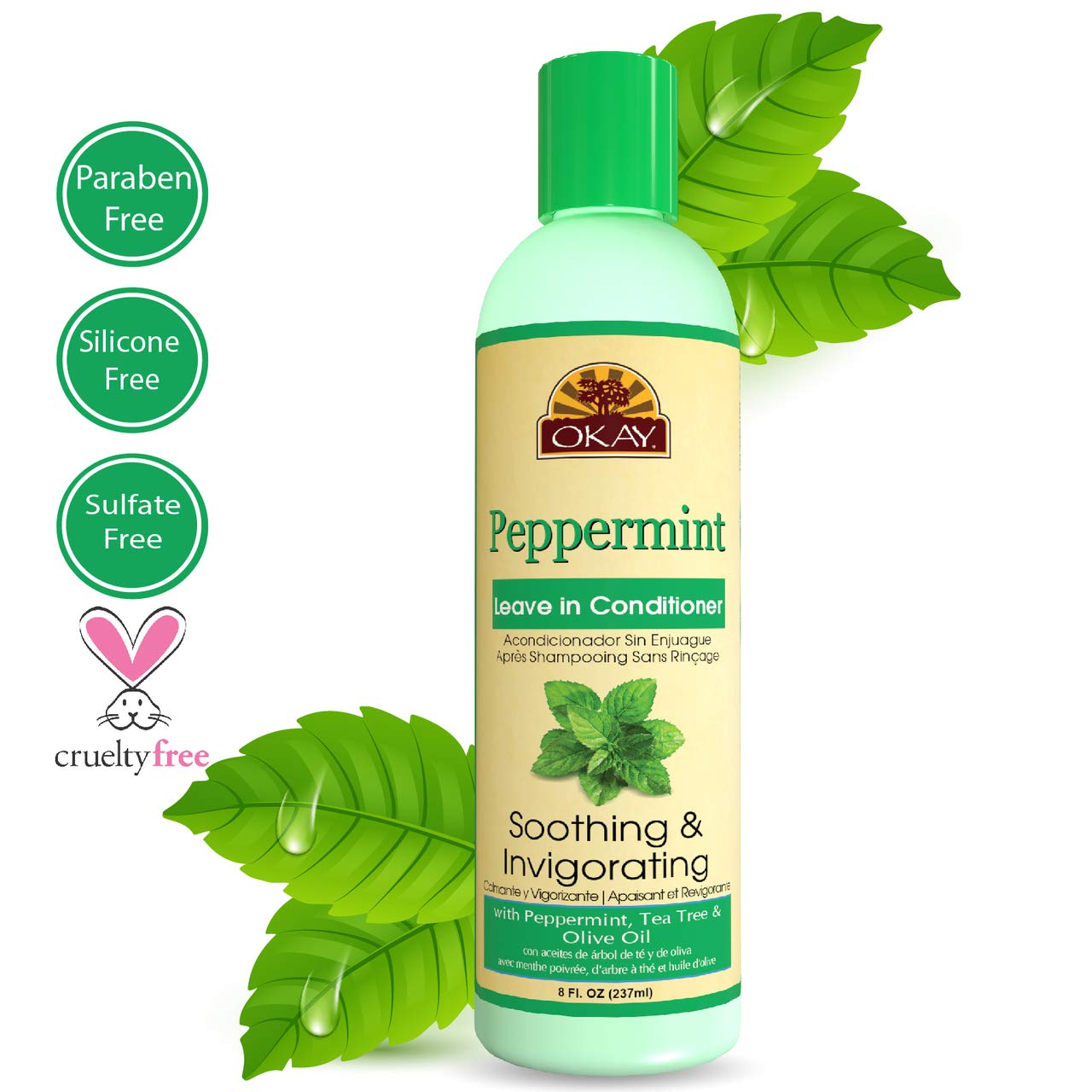 Okay Peppermint Soothing Invigorating Leave In Conditioner 8 oz - Thumbnail 3