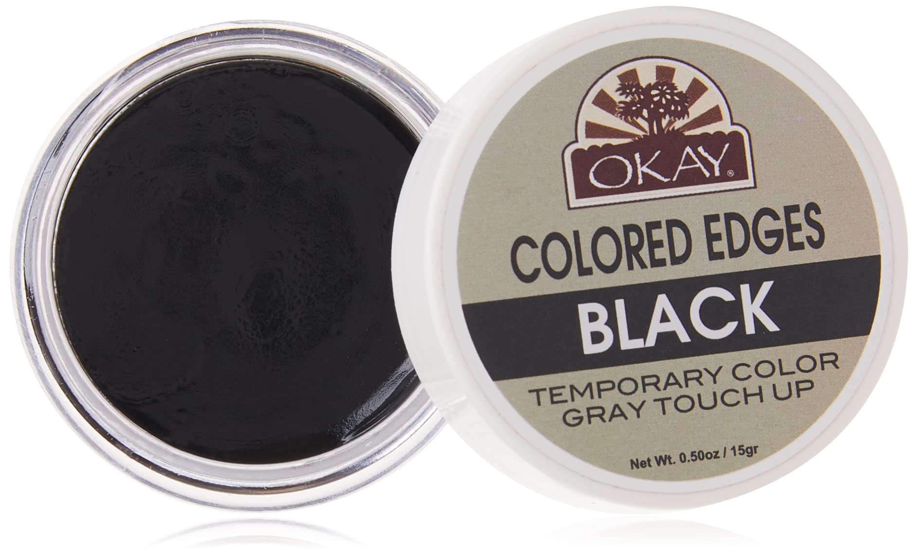 Okay Colored Edges Black Root Touch Up Edge Control Root Cover Up Black Edge - Thumbnail 2