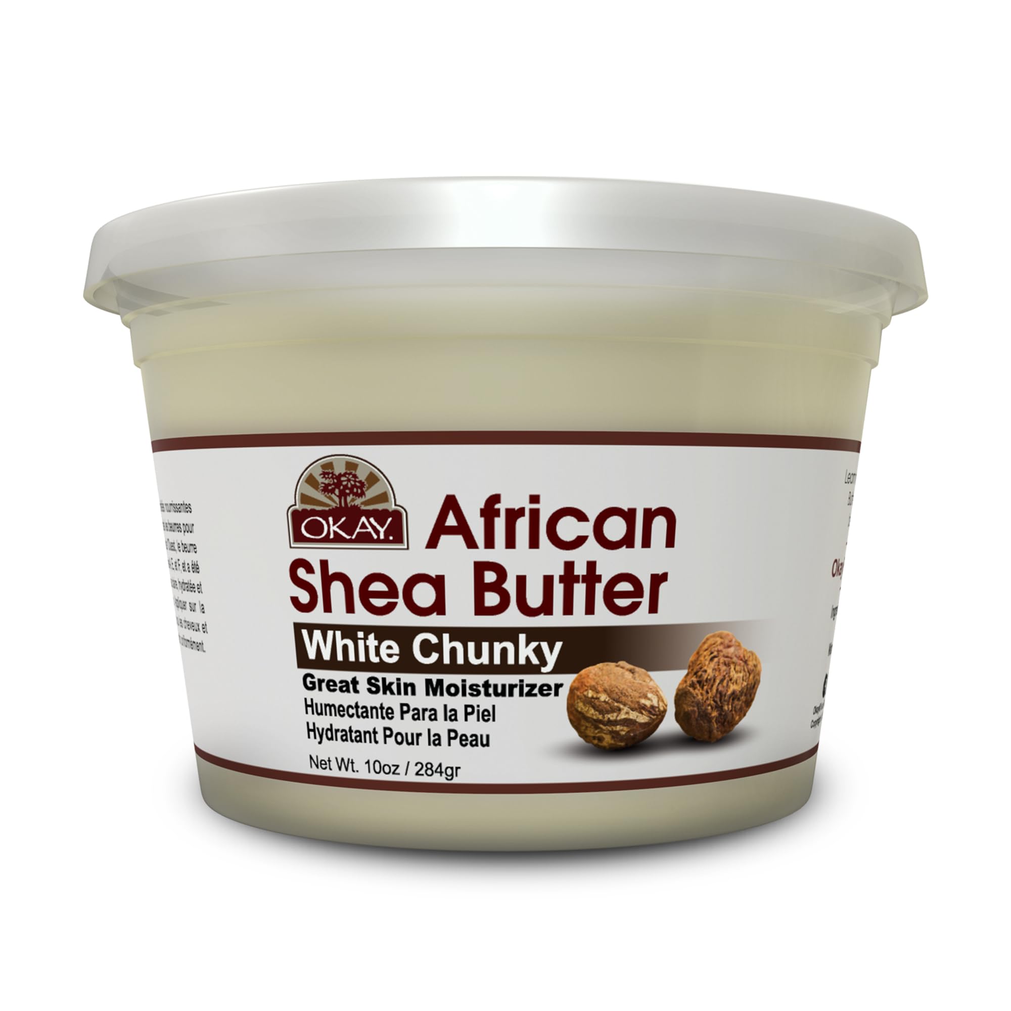Okaypure Naturals Shea Butter Raw Chunky White 10 oz