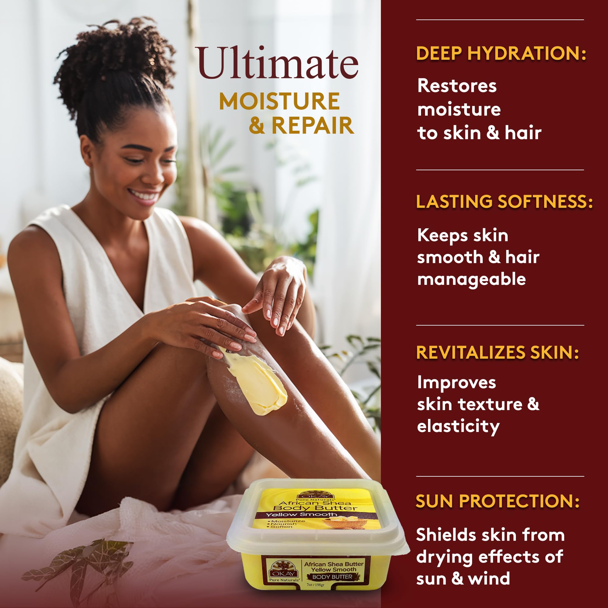 Okay Shea Btr Smooth Yellow 8 oz - Thumbnail 2