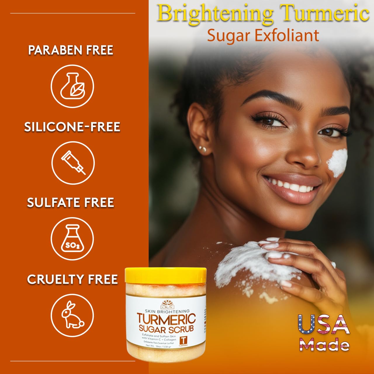 Okay Turmeric Sugar Scrub / 562 ml (19 oz)
