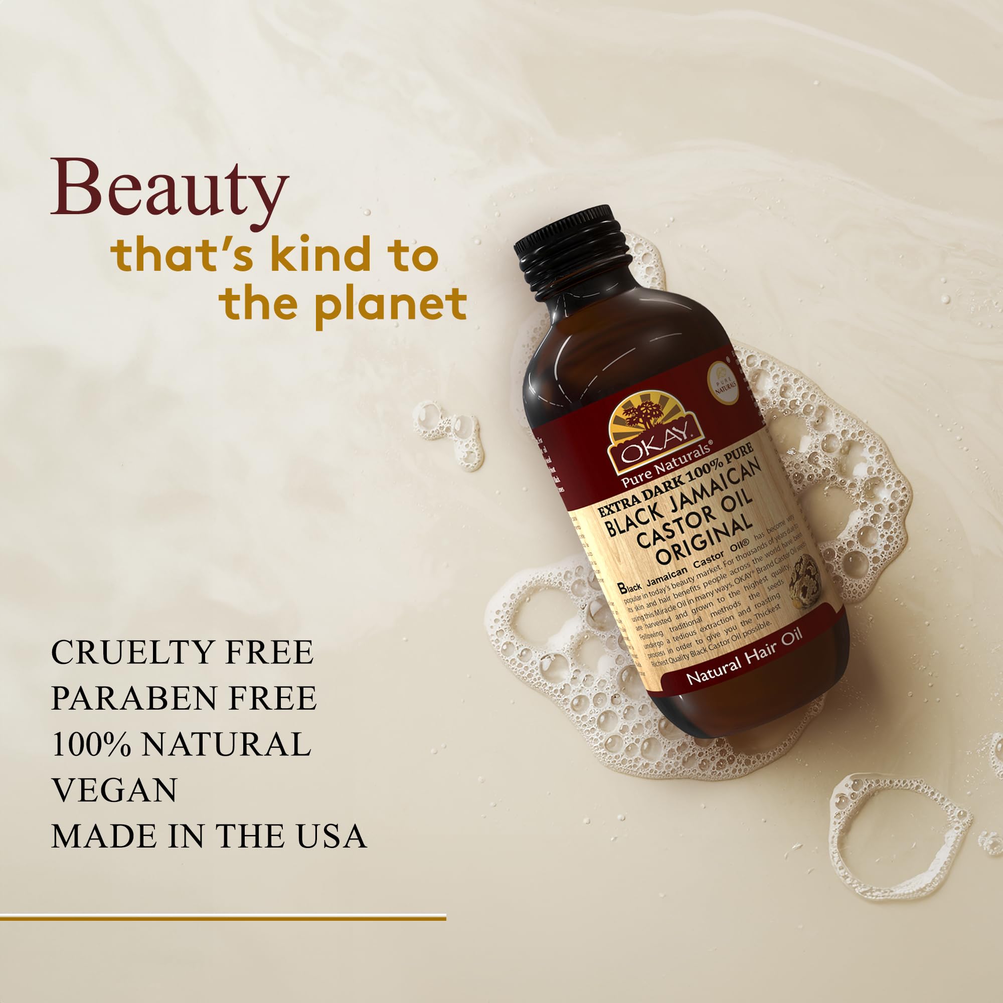 Okay Pure Naturals Xtra Dark Black Jamaican Castor Oil / 118 ml (4 oz) - Thumbnail 3