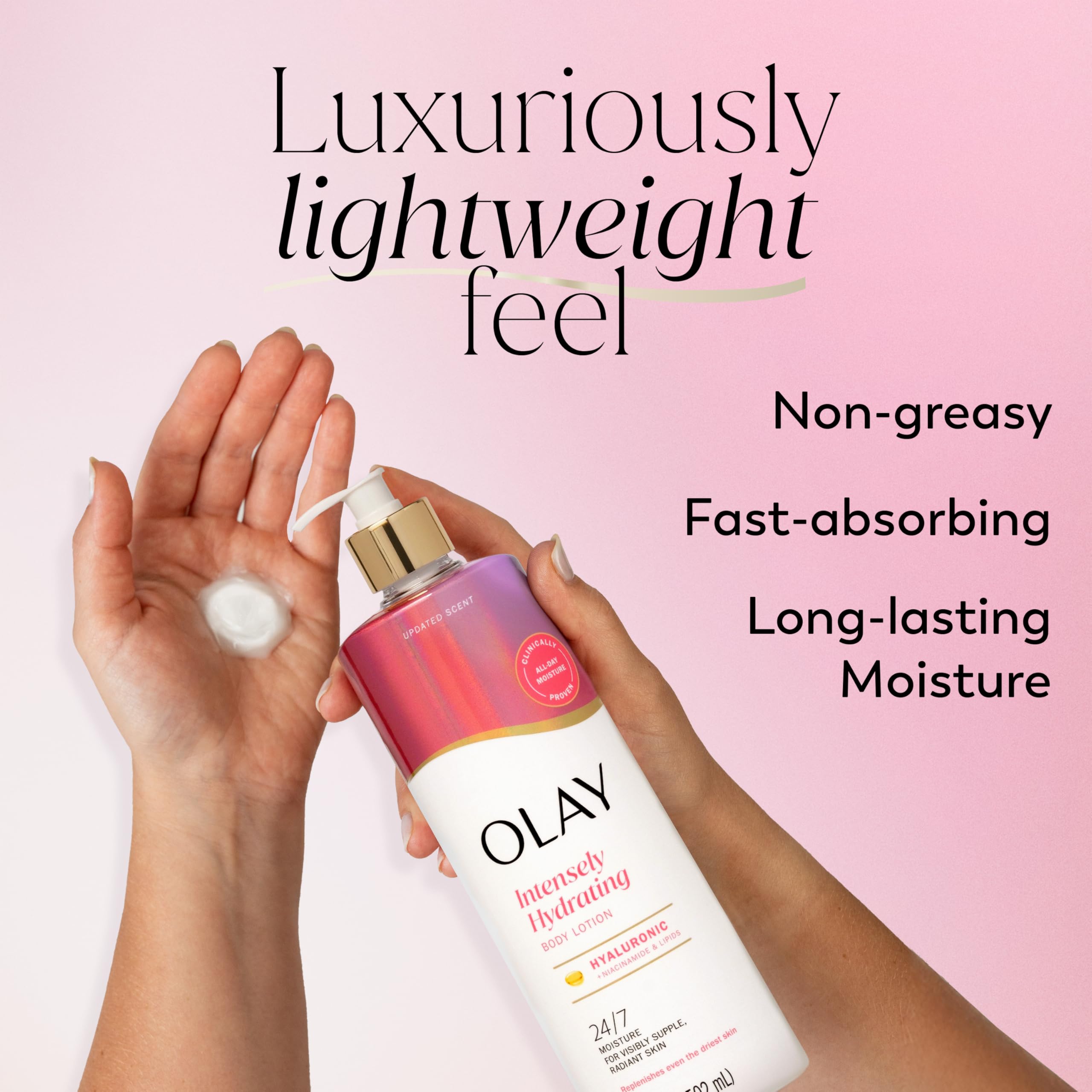 Olay Nourishing Hydrating Body Lotion With Hyaluronic Acid 17 Fl Oz - Thumbnail 2
