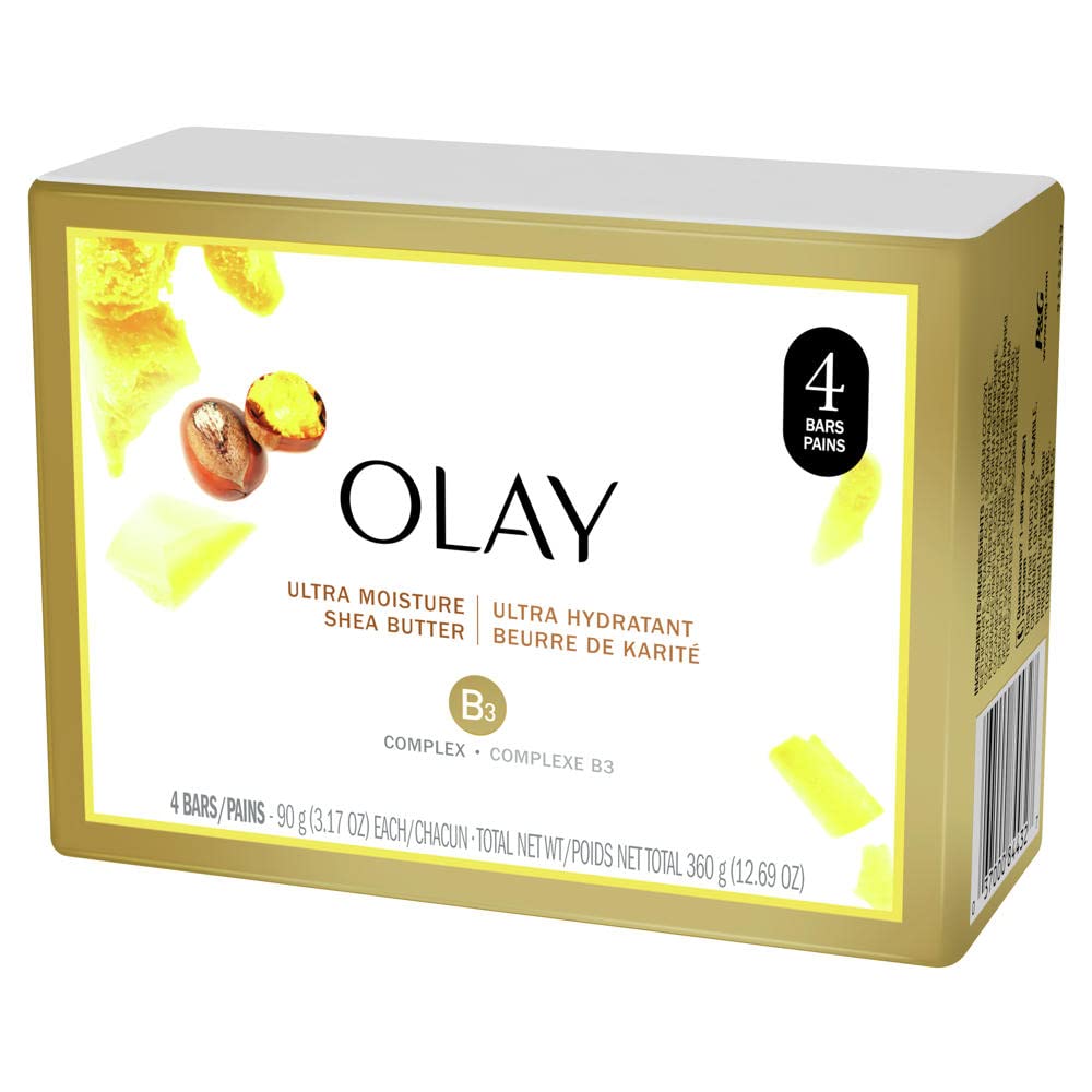 Olay Ultra Moisture Bar Soap Shea Butter 4 Count 3.17 oz - Thumbnail 2