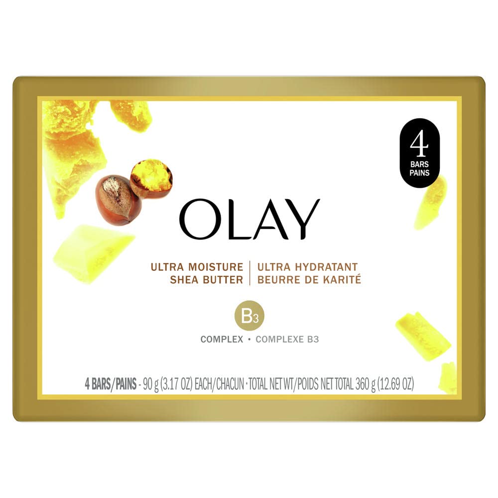 Olay Ultra Moisture Bar Soap Shea Butter 4 Count 3.17 oz