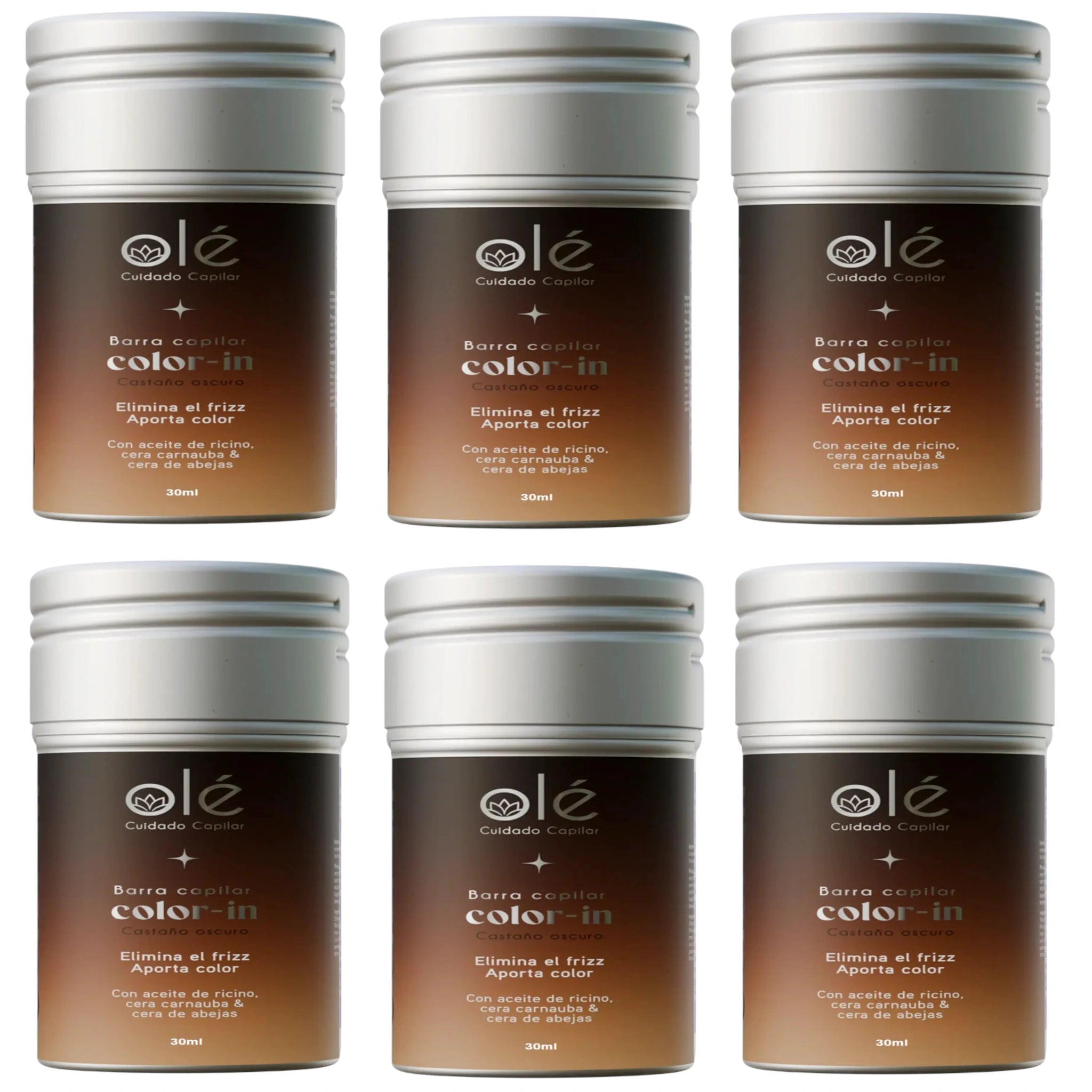 (6-pack) Ole Capilar Anti-Frizz Stick Color In 30ml