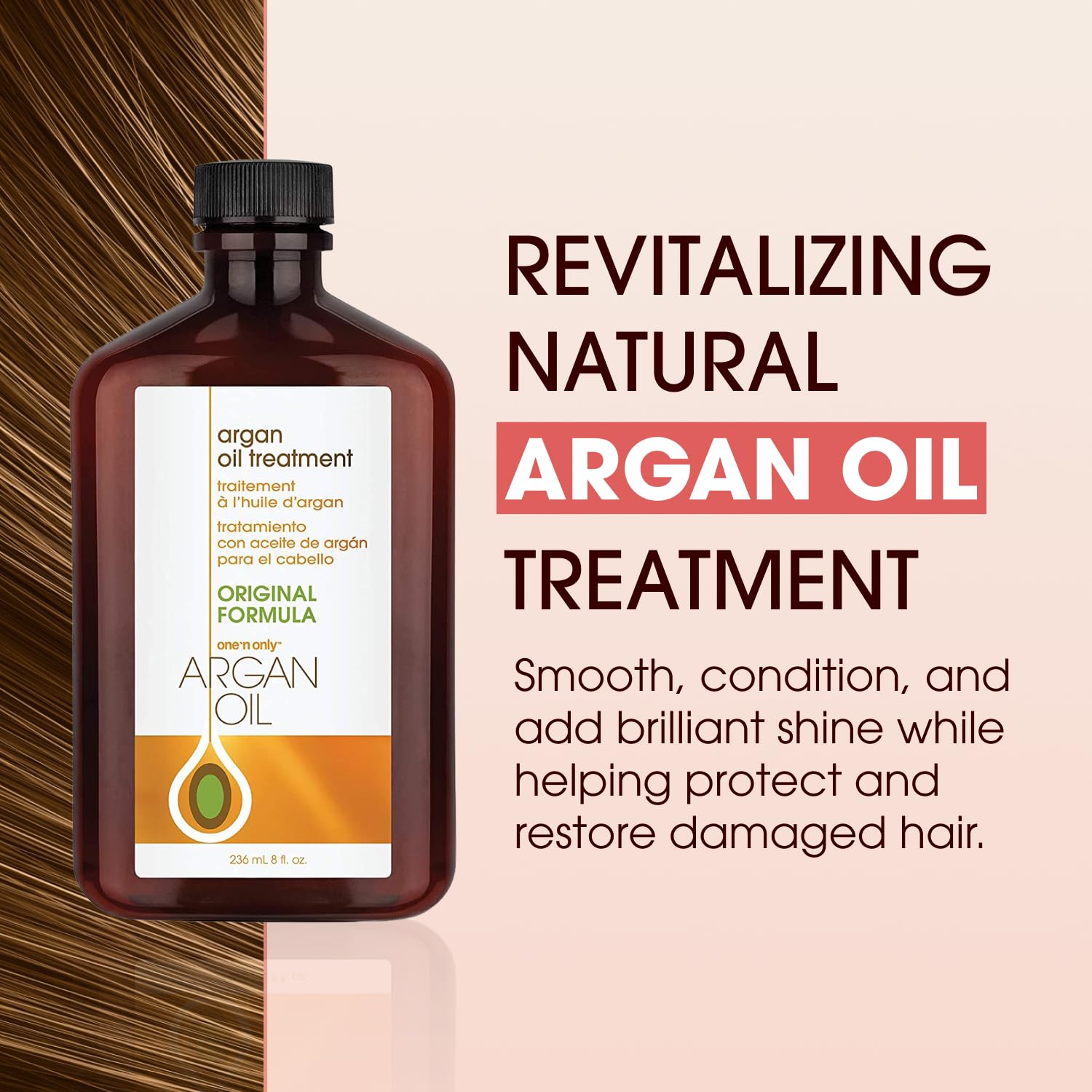 One N Only Argan Oil Hair Treatment Lightweight Hydrating Hair Oil for Natural - Thumbnail 3