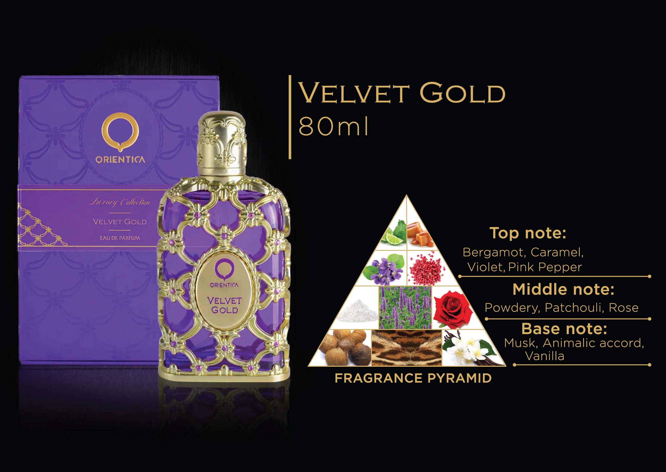 Orientica Luxury Collection Velvet Gold Vanilla Bergamot Gourmand Caramel