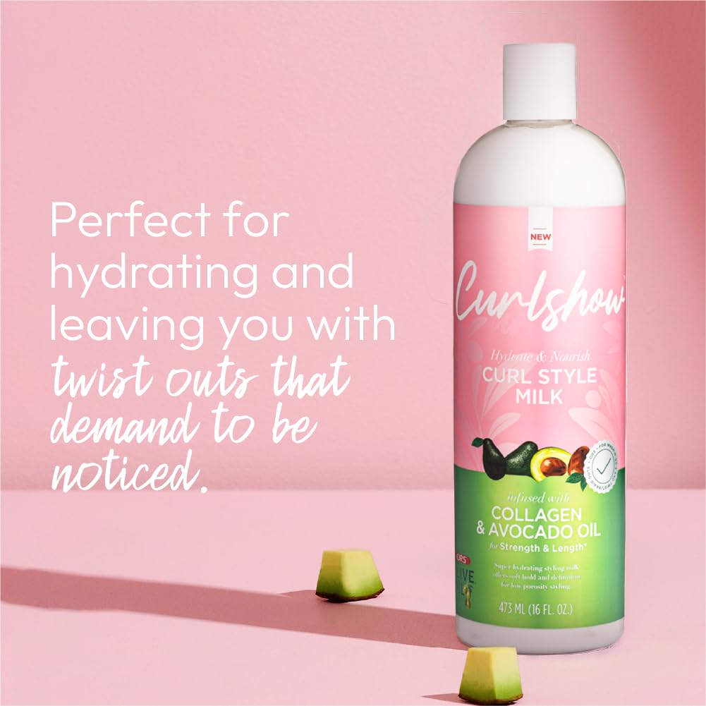 Ors Olive Oil Curlshow Curl Style Milk Infused With Collagen Avocado Oil for - Thumbnail 3