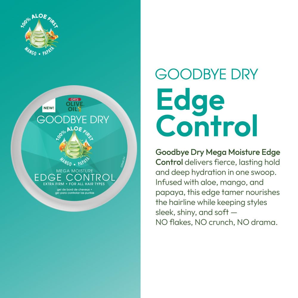 Ors Olive Oil Goodbye Dry Mega Moisture Edge Control Extra Firm Gel With Aloe - Thumbnail 2