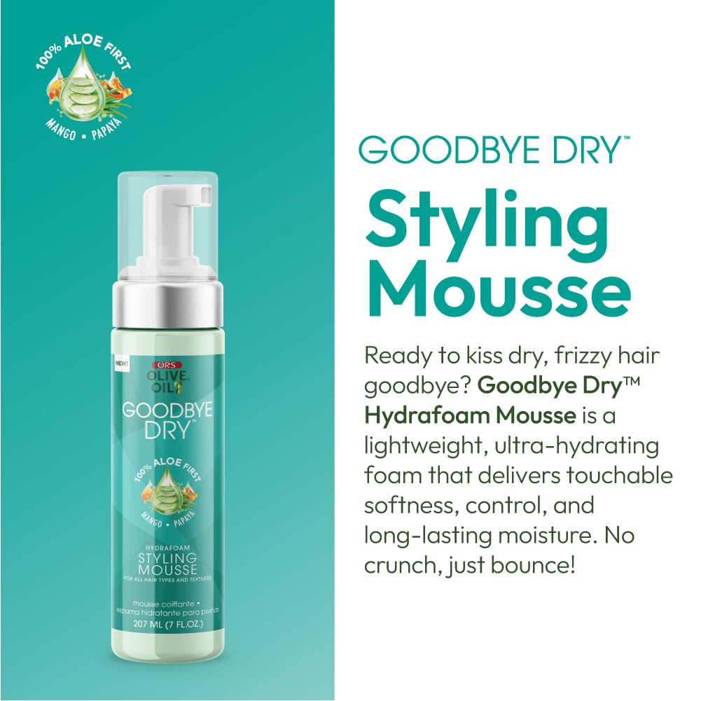 Ors Olive Oil Goodbye Dry Hydrafoam Styling Mousse With Aloe Mango Papaya - Thumbnail 2