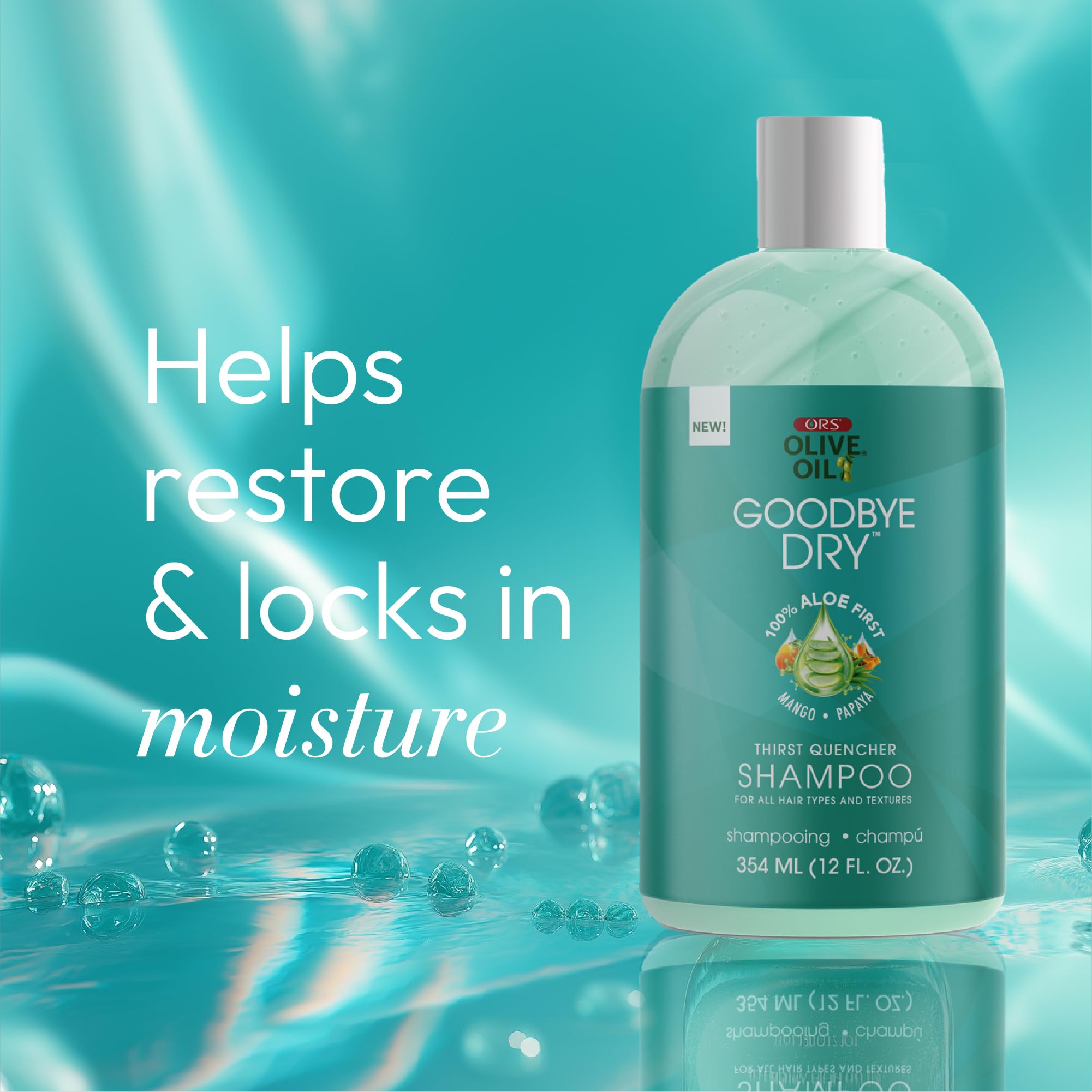 Ors Olive Oil Goodbye Dry Thirst Quencher Shampoo With Aloe Mango Papaya - Thumbnail 2