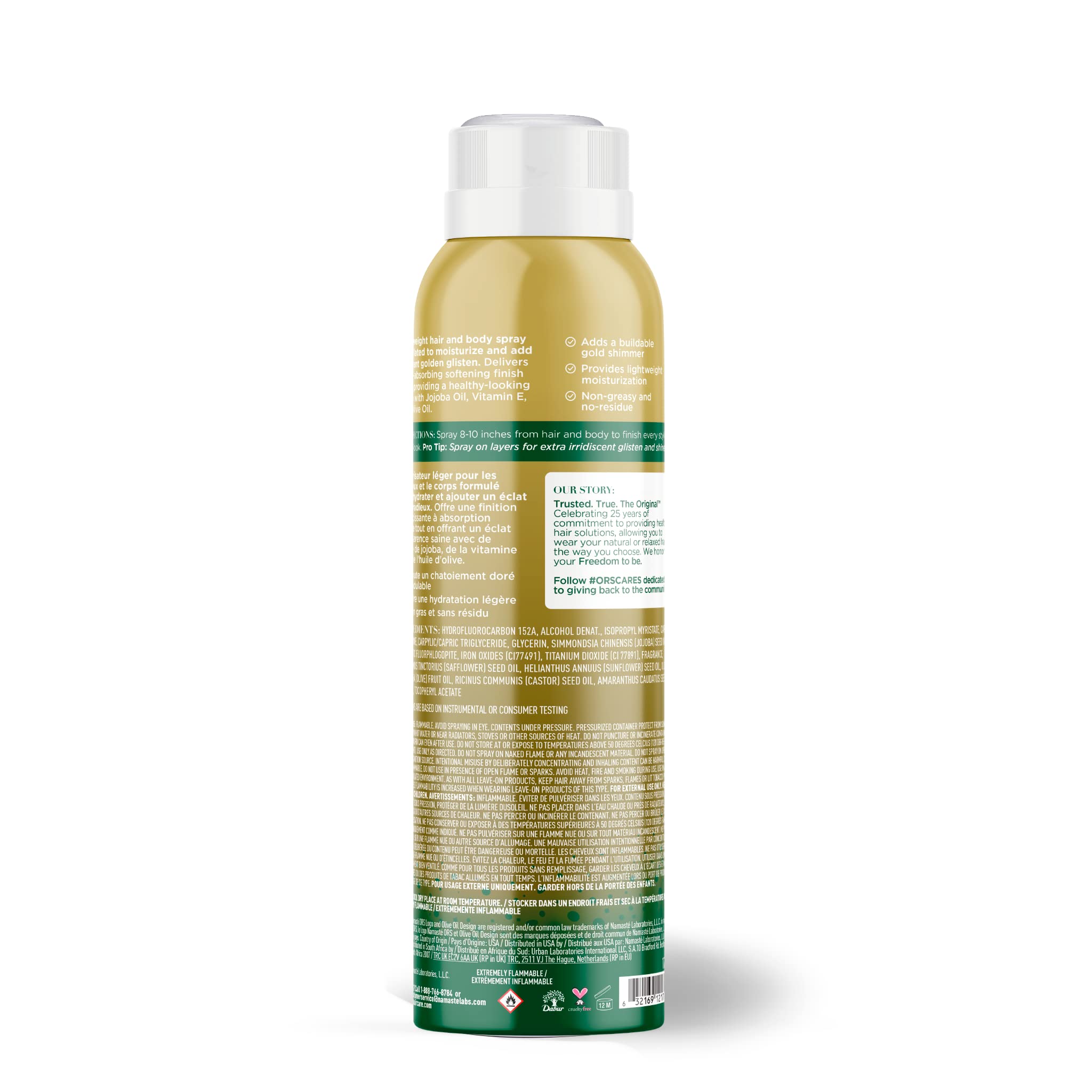 Ors Olive Oil Style Shine 24k Golden Glistening Hair Body Shimmer 5 oz - Thumbnail 2