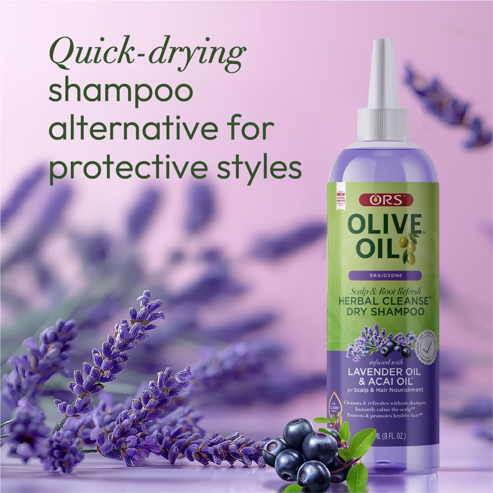 Ors Olive Oil Braidzone Herbal Cleanse Dry Shampoo With Lavender Acai Oil for - Thumbnail 3