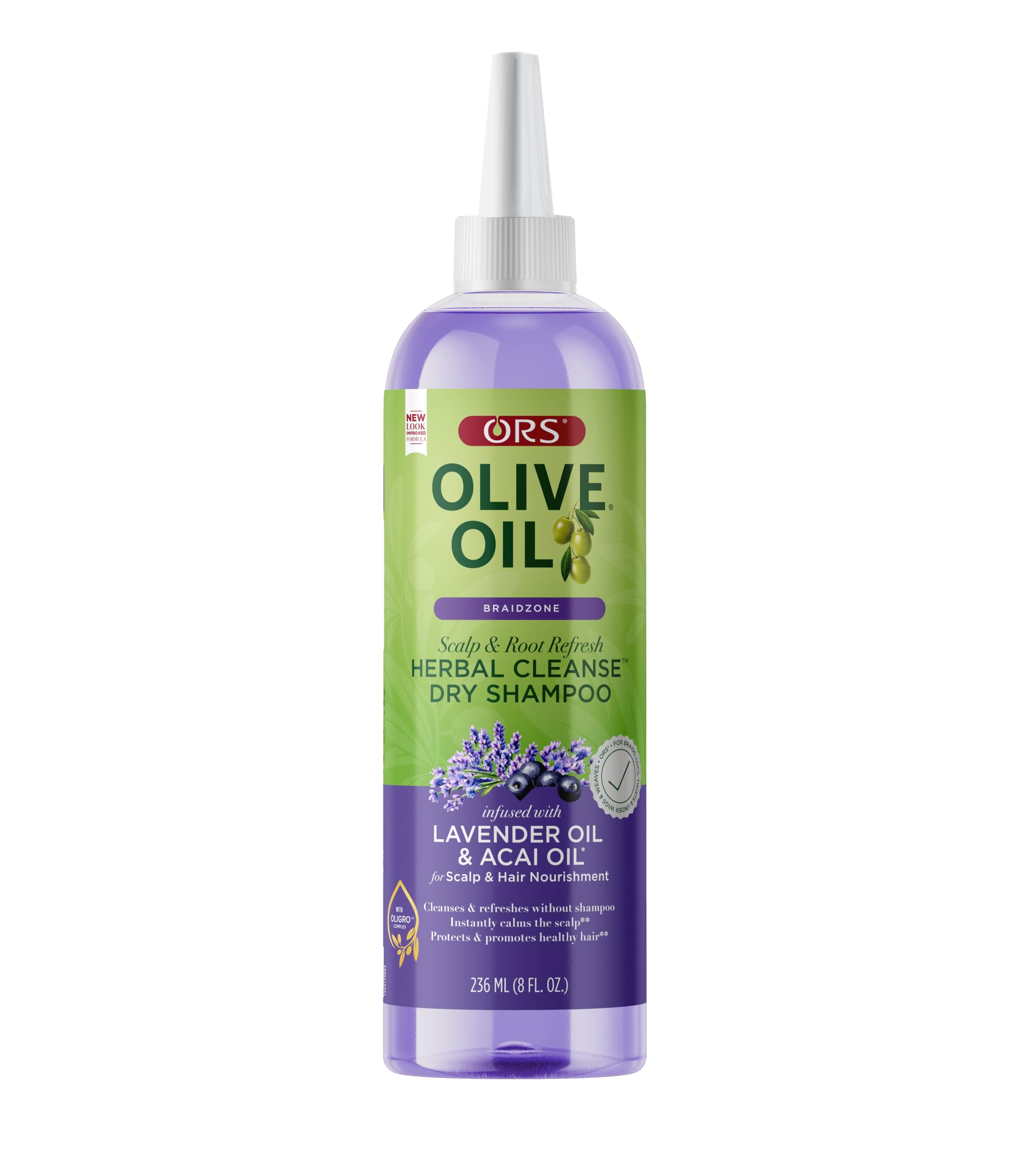 Ors Olive Oil Braidzone Herbal Cleanse Dry Shampoo With Lavender Acai Oil for
