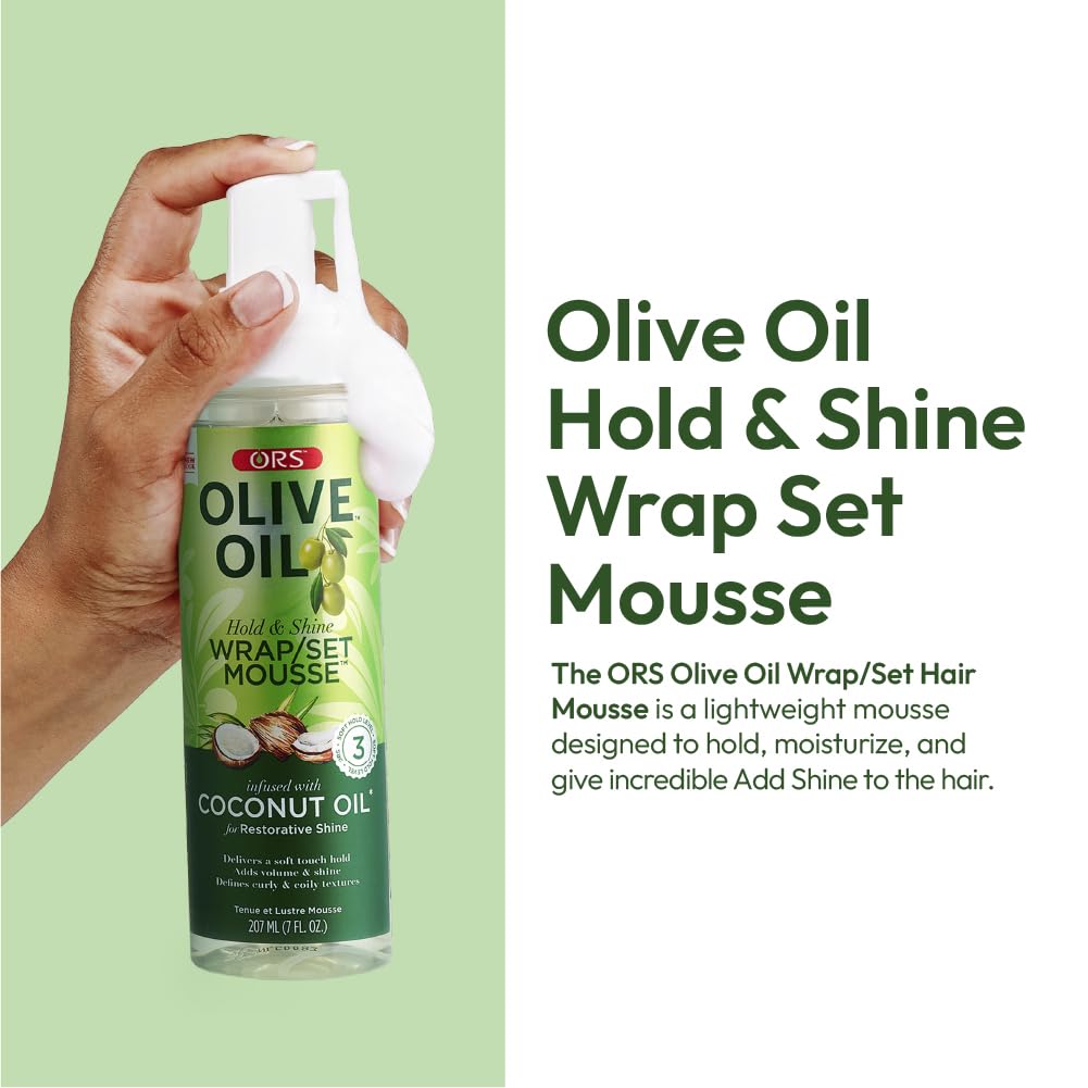Ors Olive Oil Wrap/set Mousse All Hair Types Defines Soft Hold Women Shine - Thumbnail 2