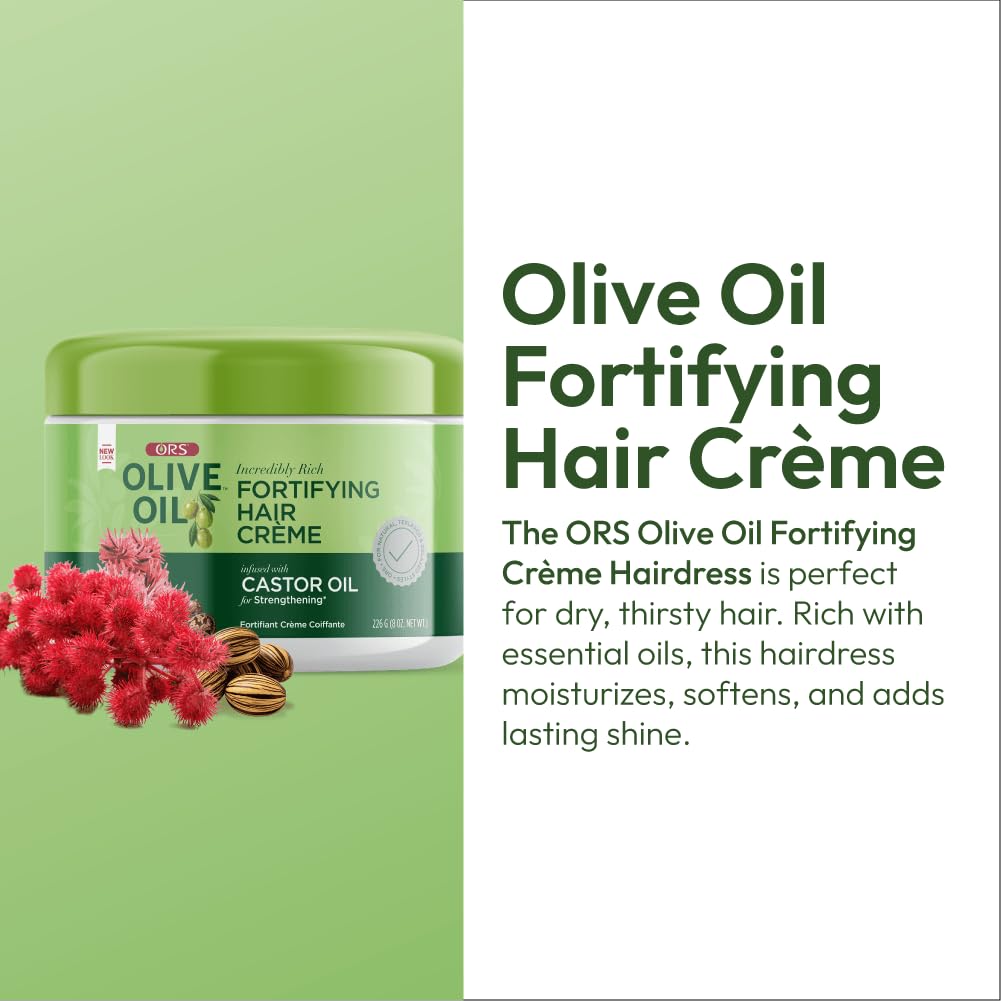 Ors Olive Oil Fortifying Hair Creme Infused With Castor Oil for Strengthening 8 - Thumbnail 2
