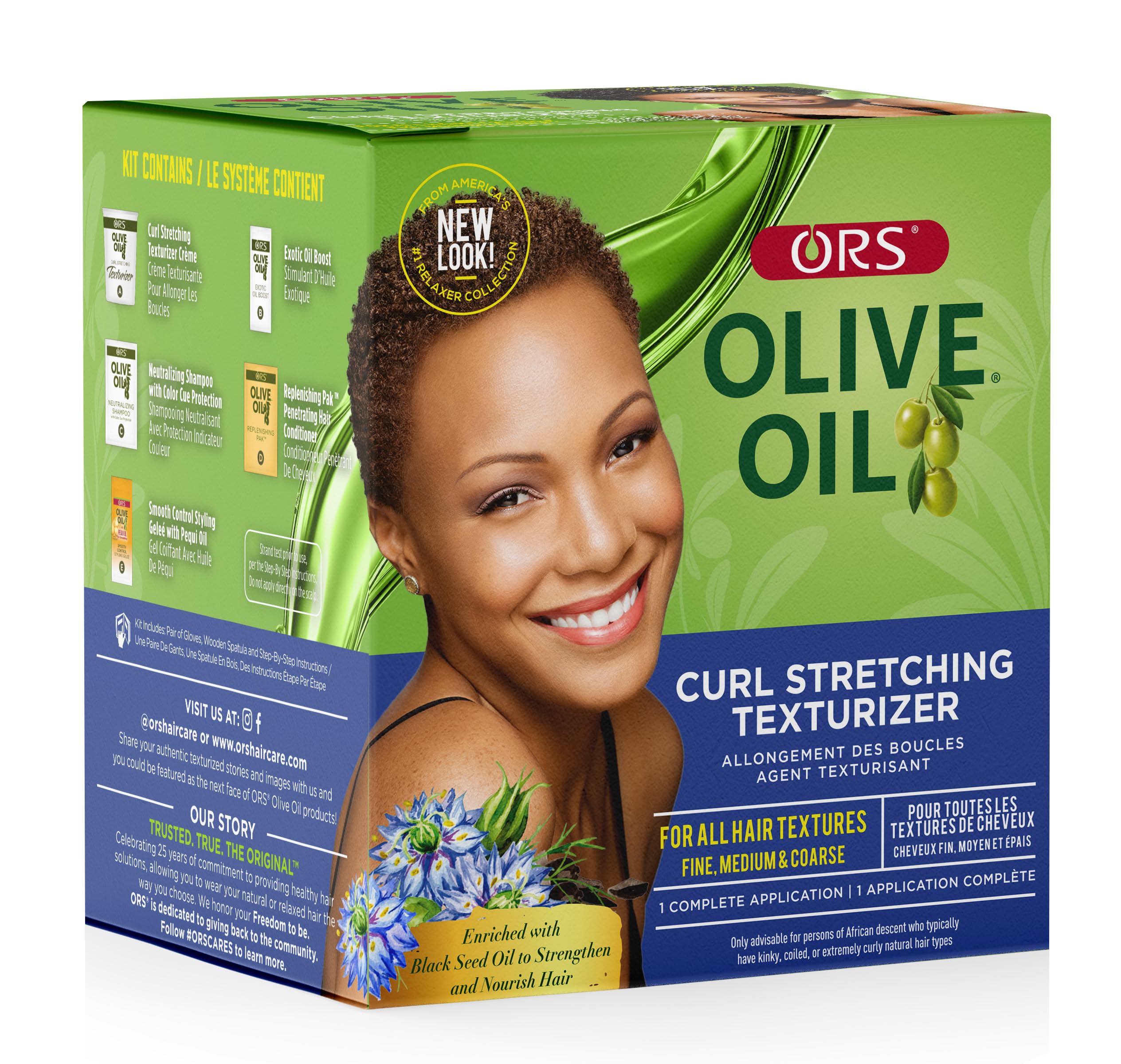Ors Olive Oil Relaxers Texlax Curl Stretching Texturizer Kit Small Section