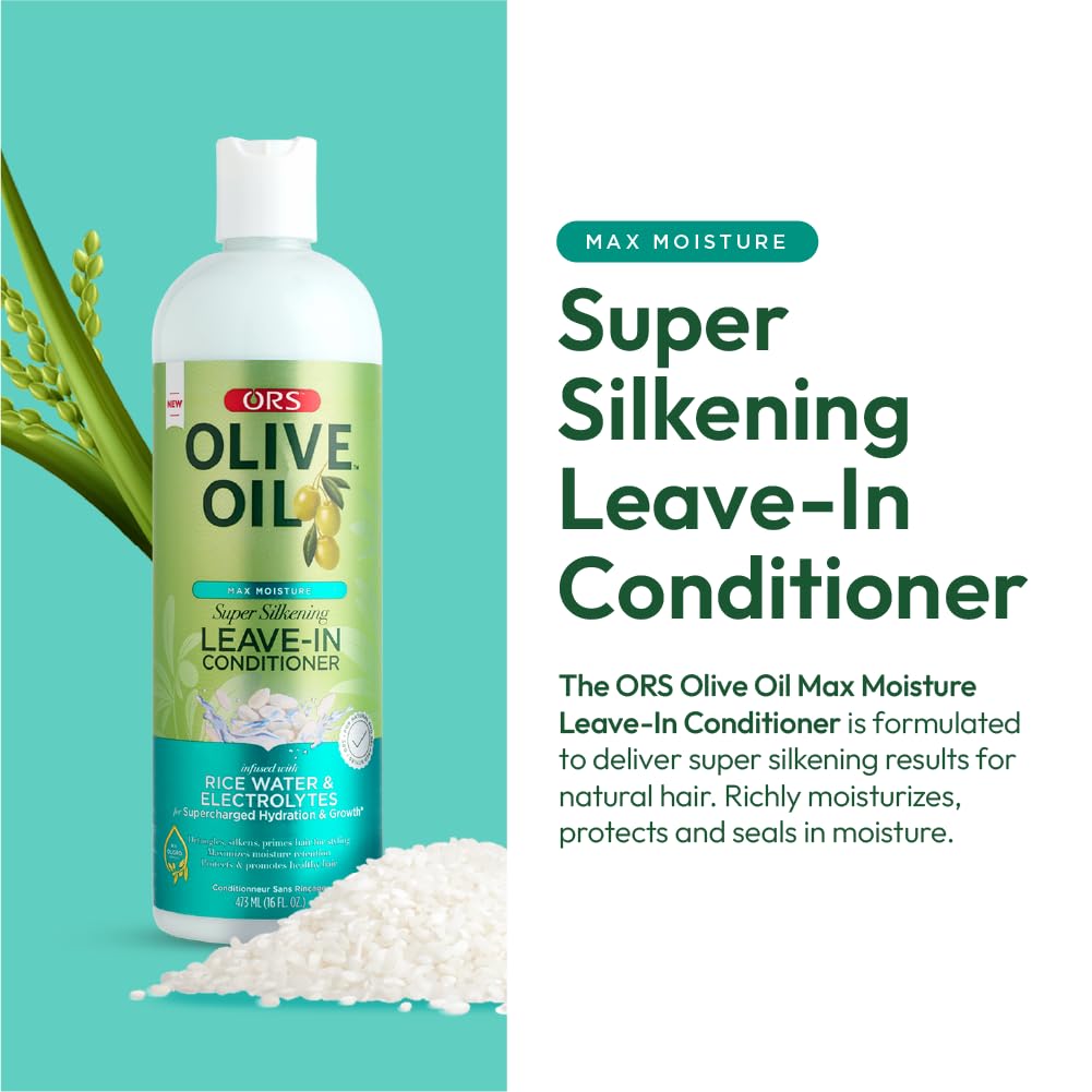 Ors Olive Oil Max Moisture Leave In Conditioner With Rice Water and - Thumbnail 2